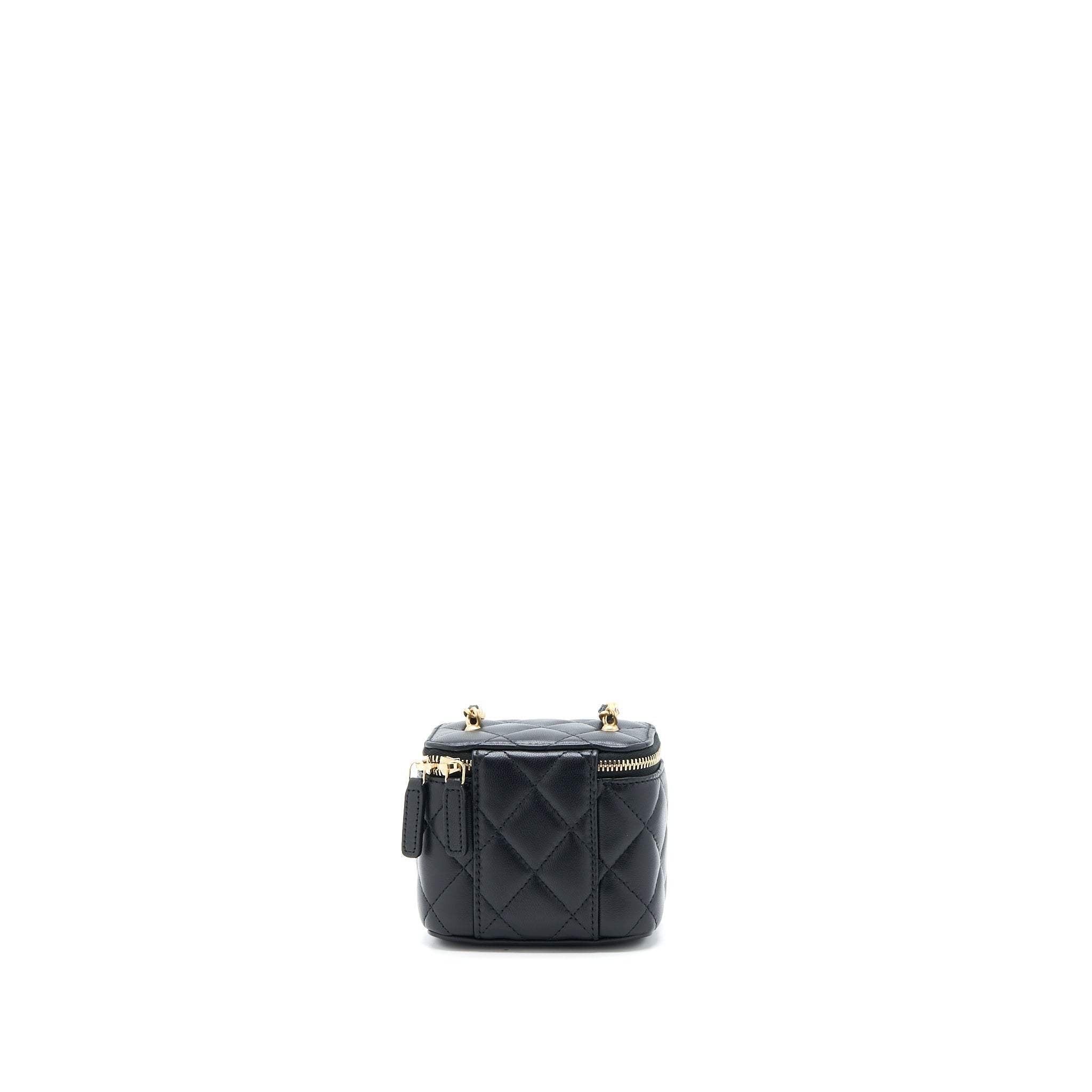 Chanel Pearl Crush Mini Vanity with Chain Lambskin Black  (Microchip)