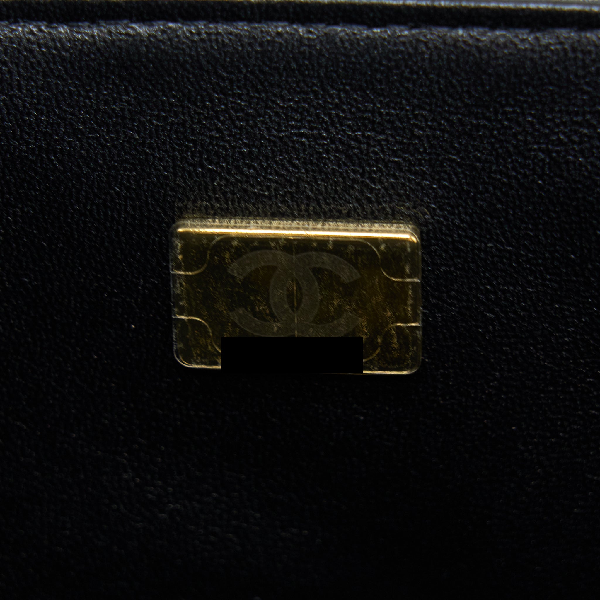 Chanel 22A Top Handle Mini Rectangular Flap Bag Lambskin Black  (Microchip)