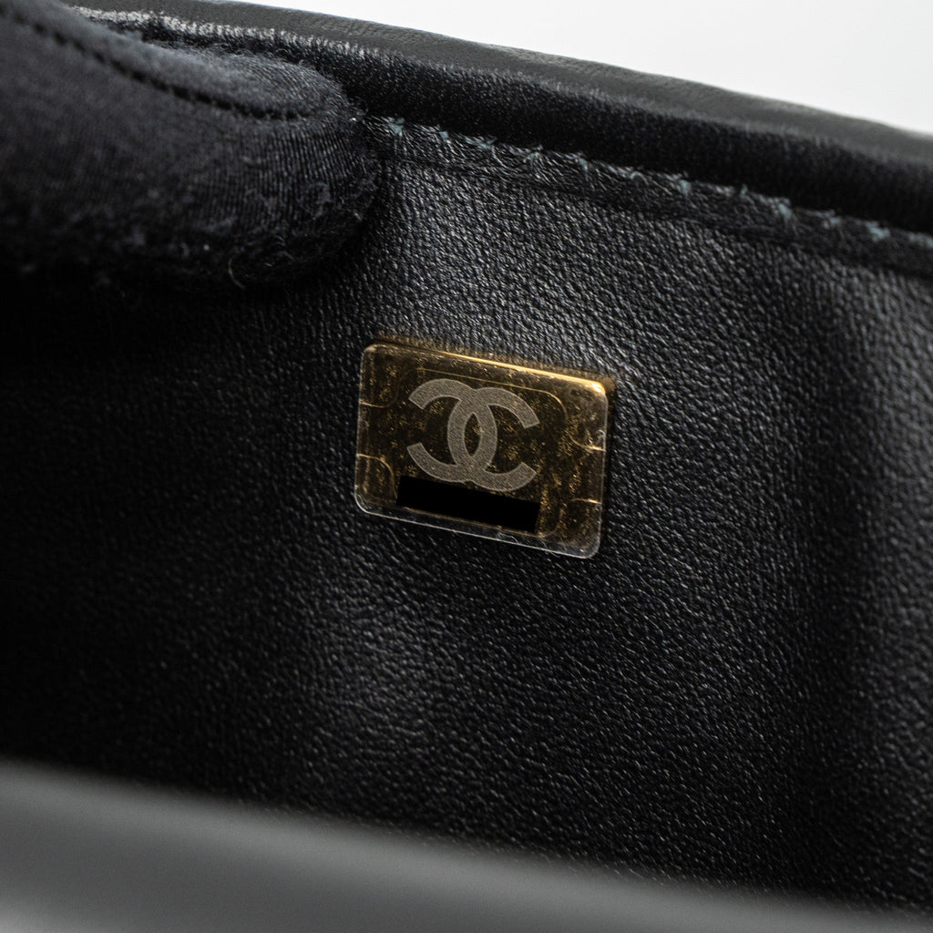 Chanel 23C Houndstooth Weaving Flap Bag Tweed/Lambskin Black/White Brushed  (Microchip)