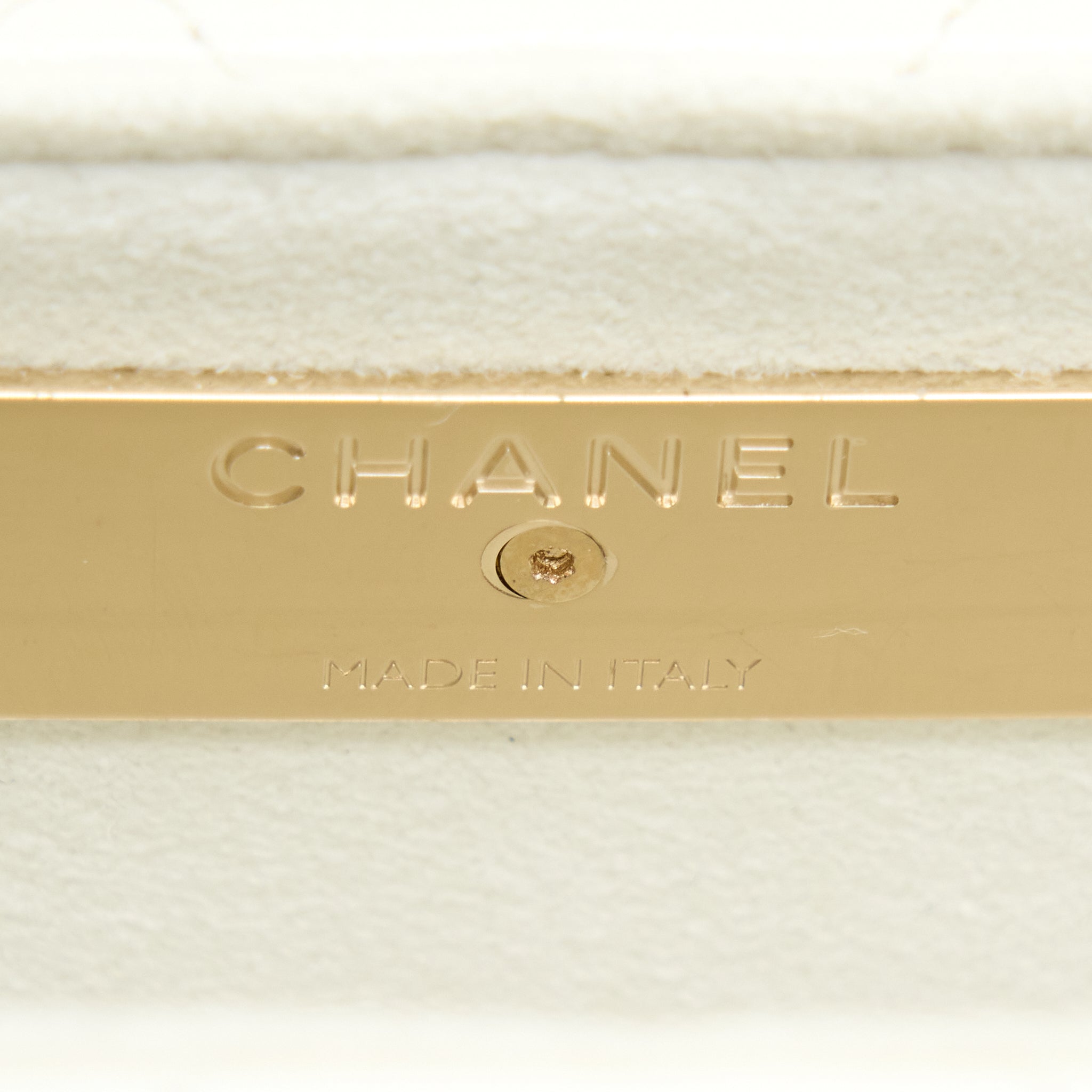 Chanel Rectangular Mini Flap Phone Case Bag Quilted Lambskin White L (Microchip)