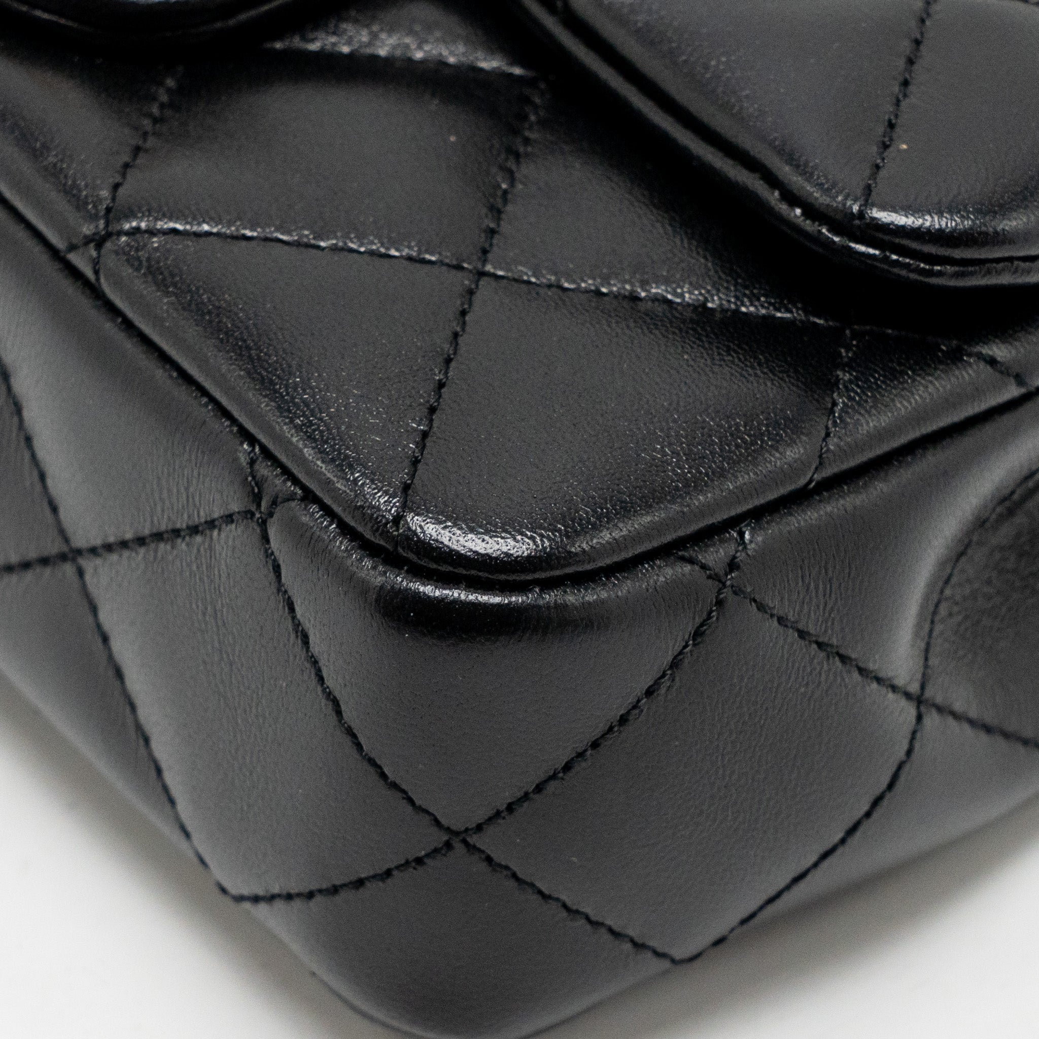 Chanel 25C Coco Love Adjustable Chain Shiny Lambskin Black  (Microchip)