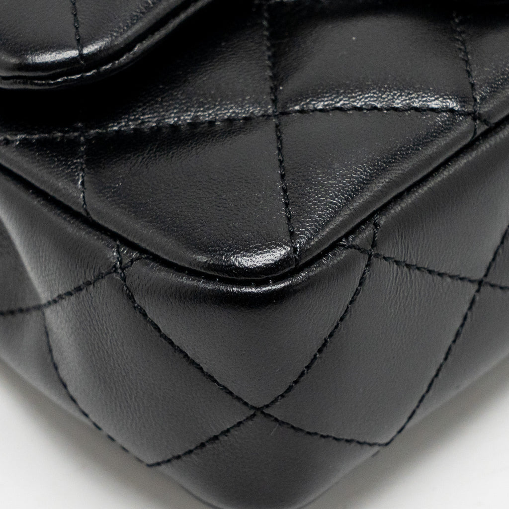 Chanel 25C Coco Love Adjustable Chain Shiny Lambskin Black  (Microchip)