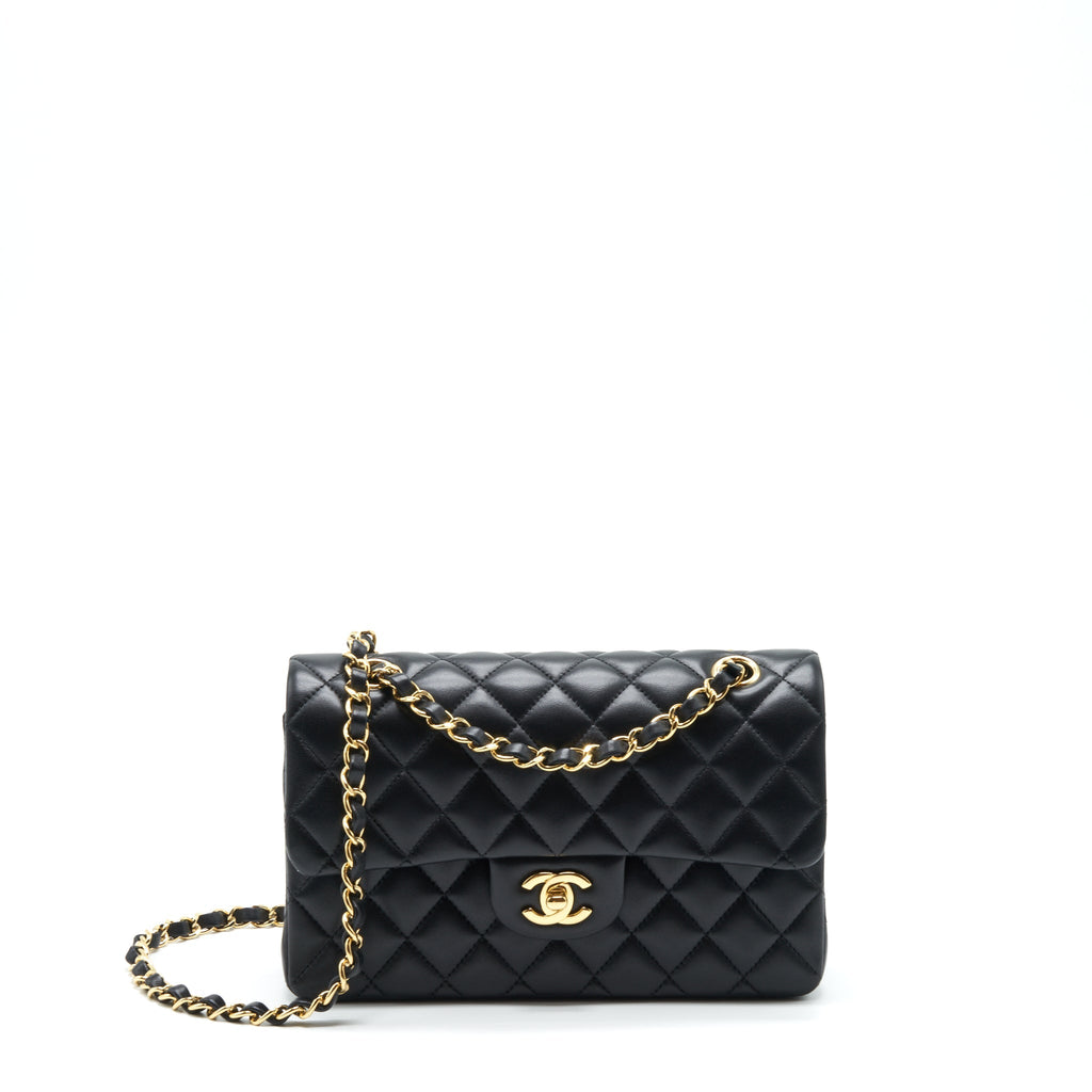 Chanel Small Classic Double Flap Bag Lambskin Black