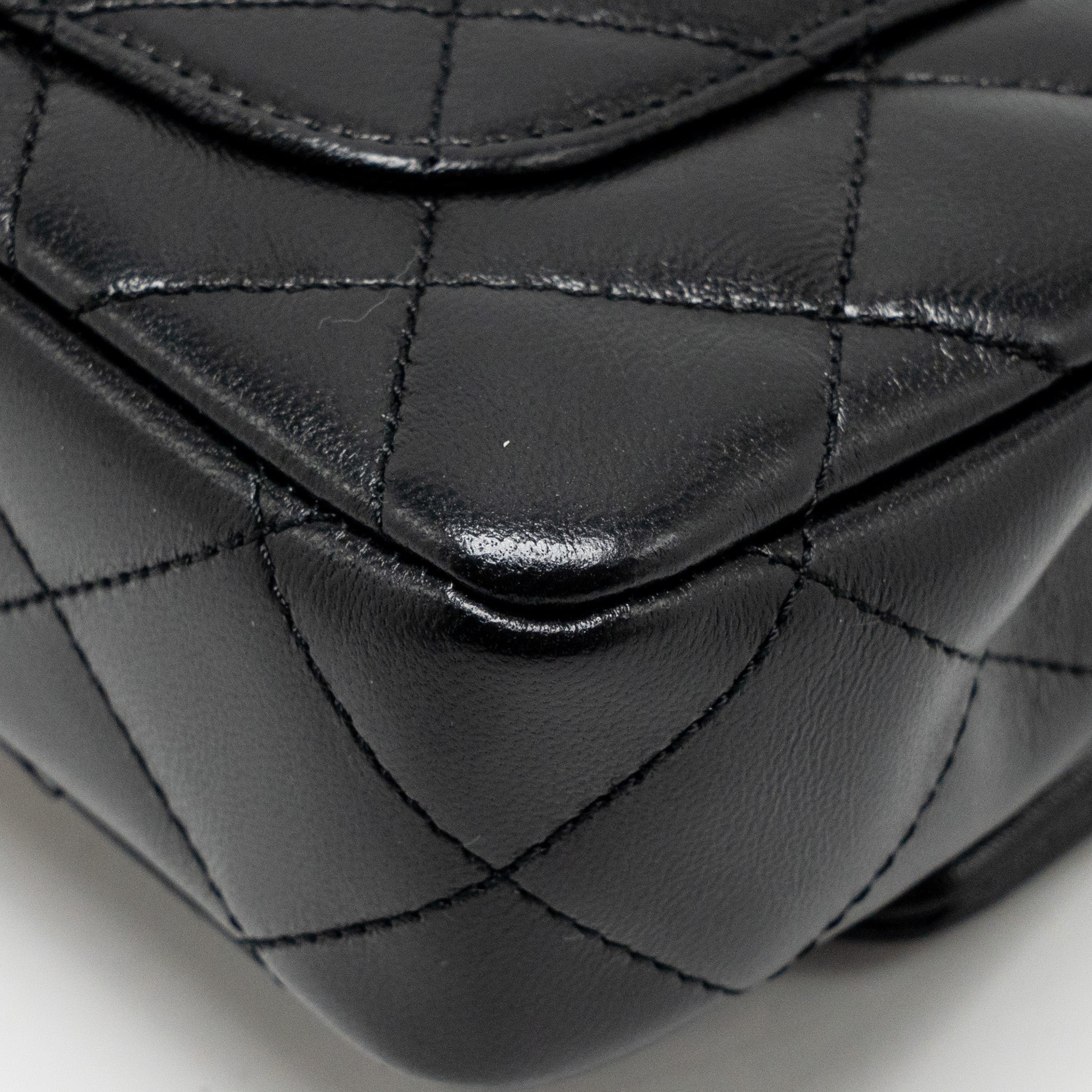 Chanel 25C Coco Love Adjustable Chain Shiny Lambskin Black  (Microchip)