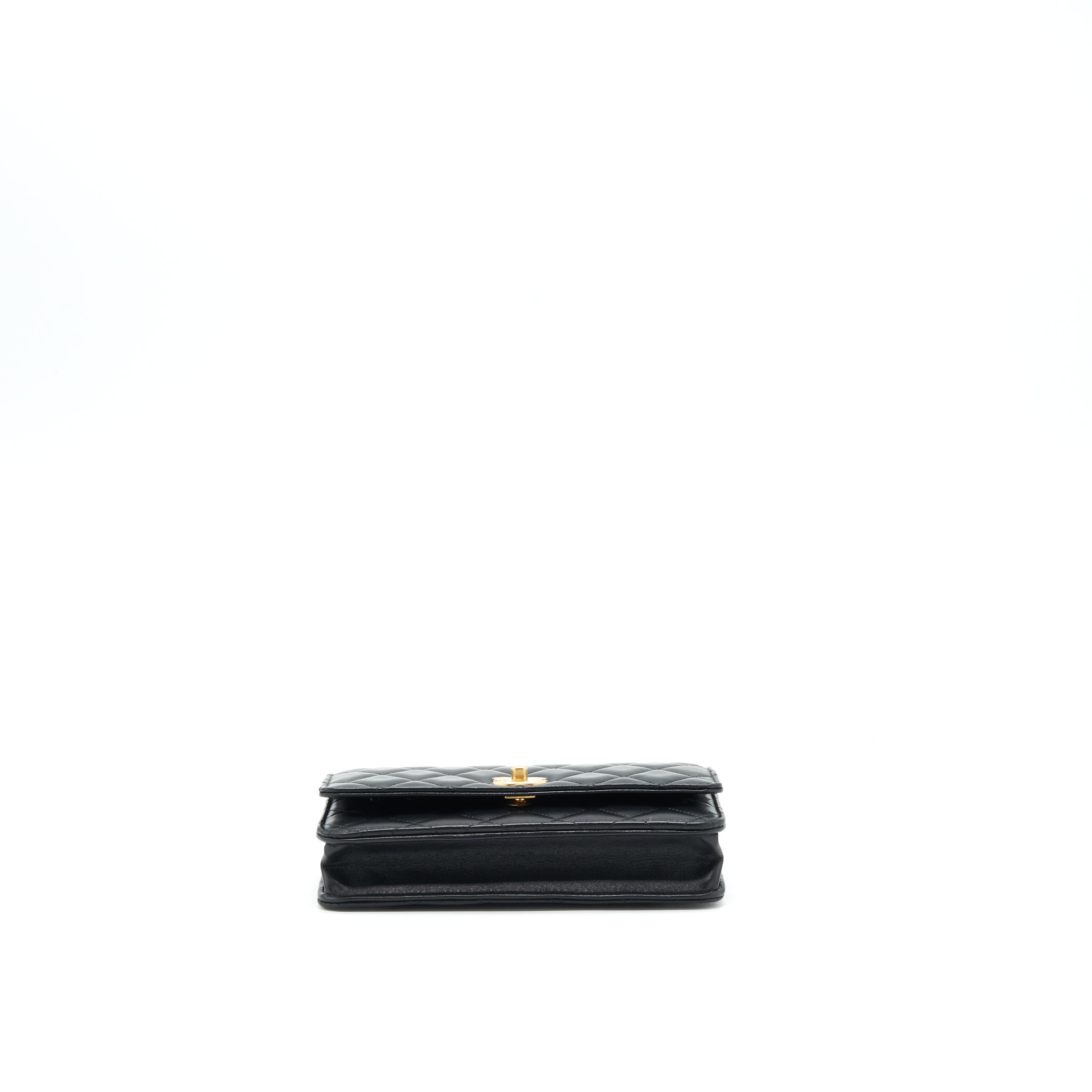 Chanel 22S Pearl Crush Wallet On Chain Lambskin Black