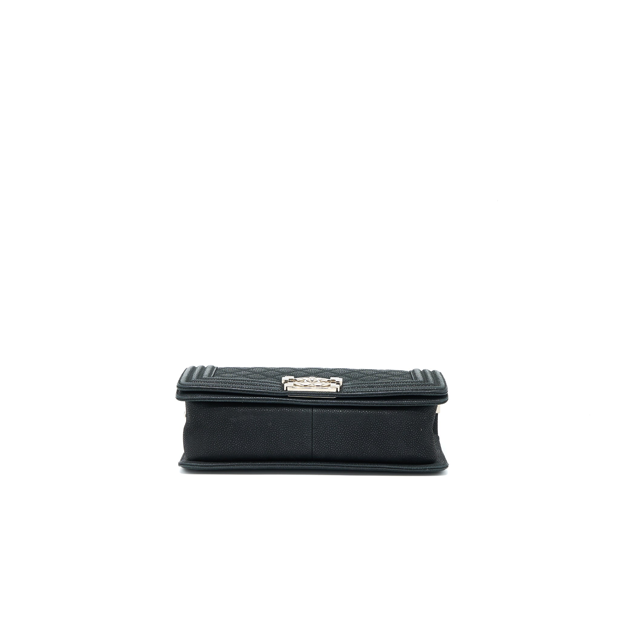 Chanel Medium Boy Bag Grained Calfskin Black