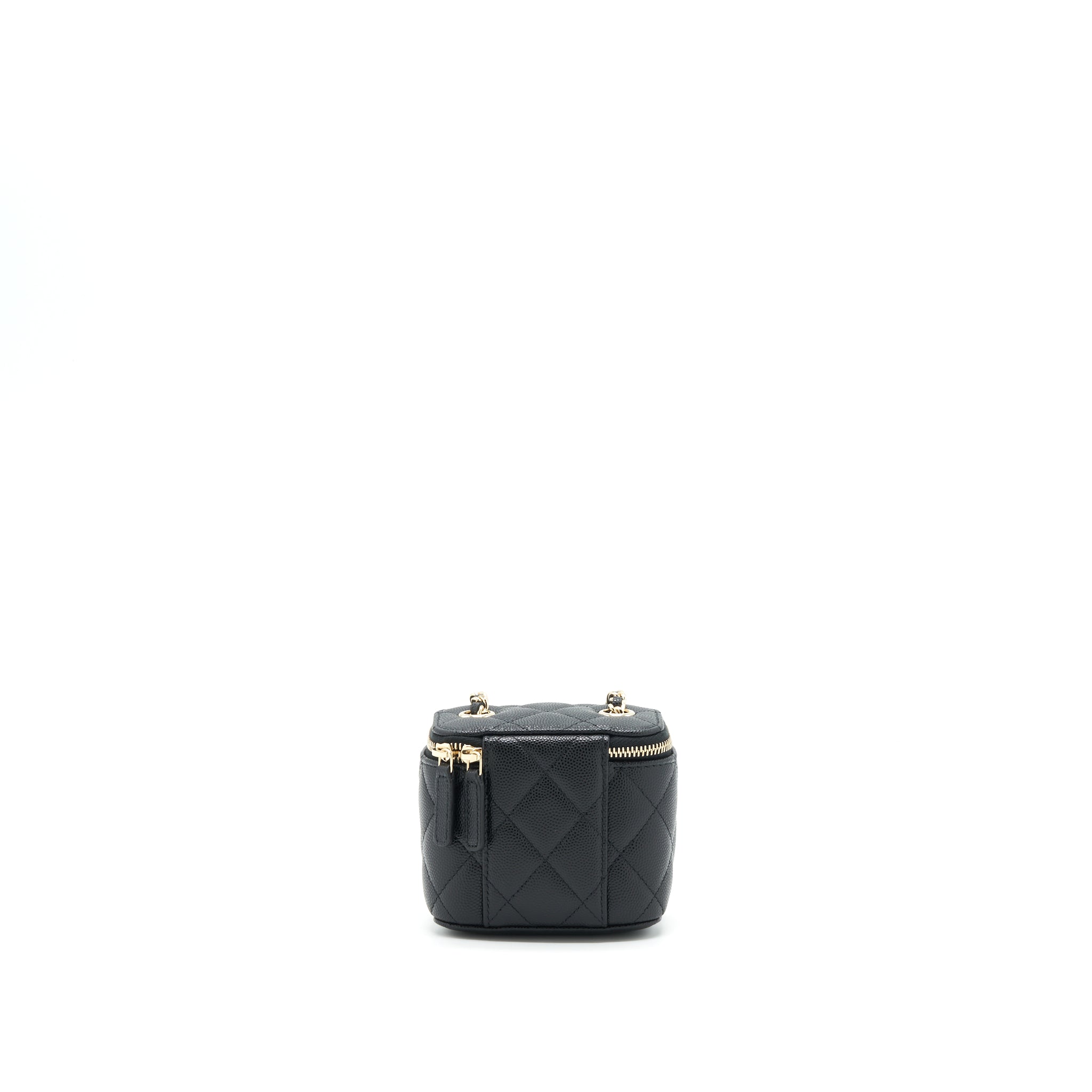 Chanel Mini Vanity With Chain Caviar Black L