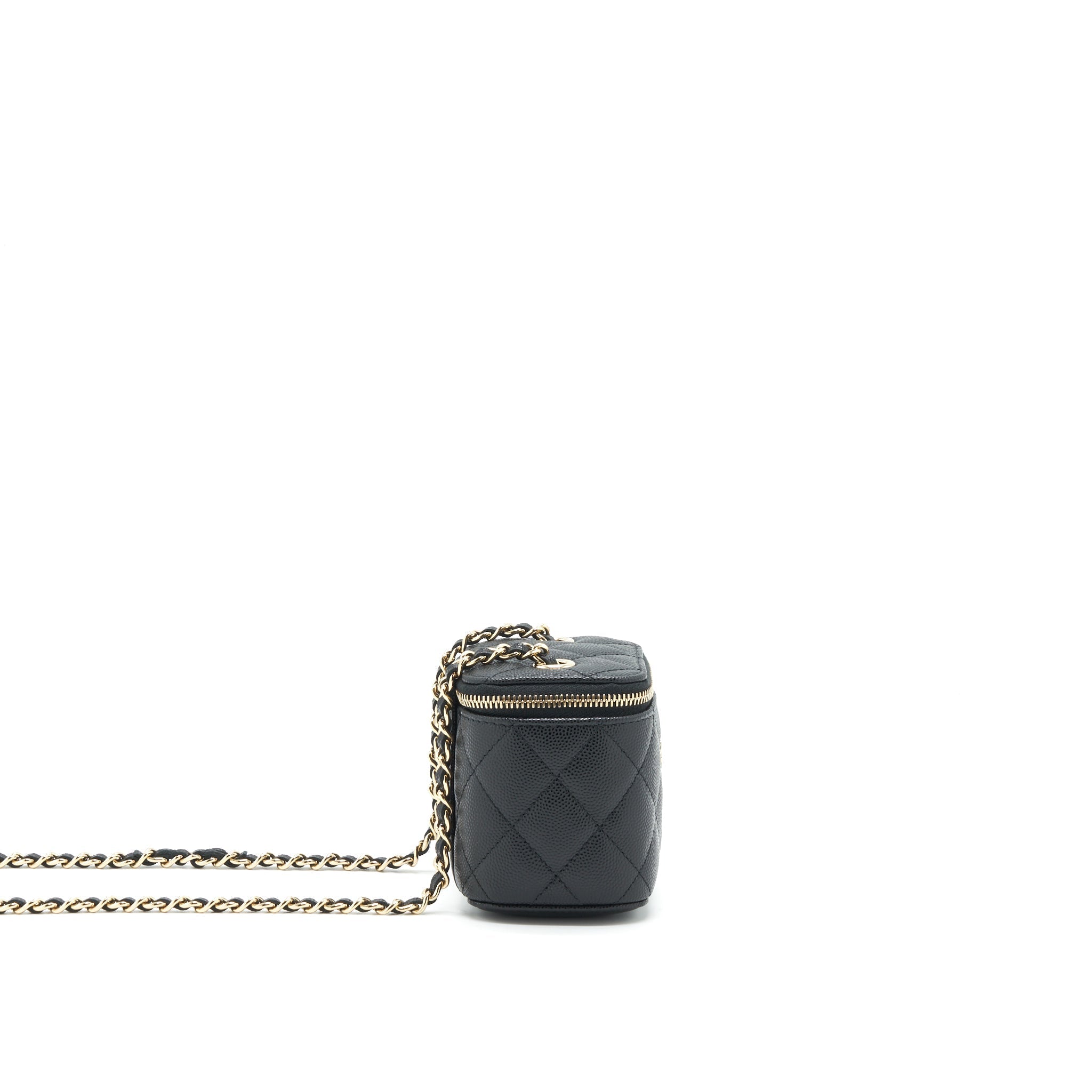 Chanel Mini Vanity With Chain Caviar Black L