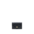 Chanel Classic Flap Card Holder Caviar Black  (Microchip)