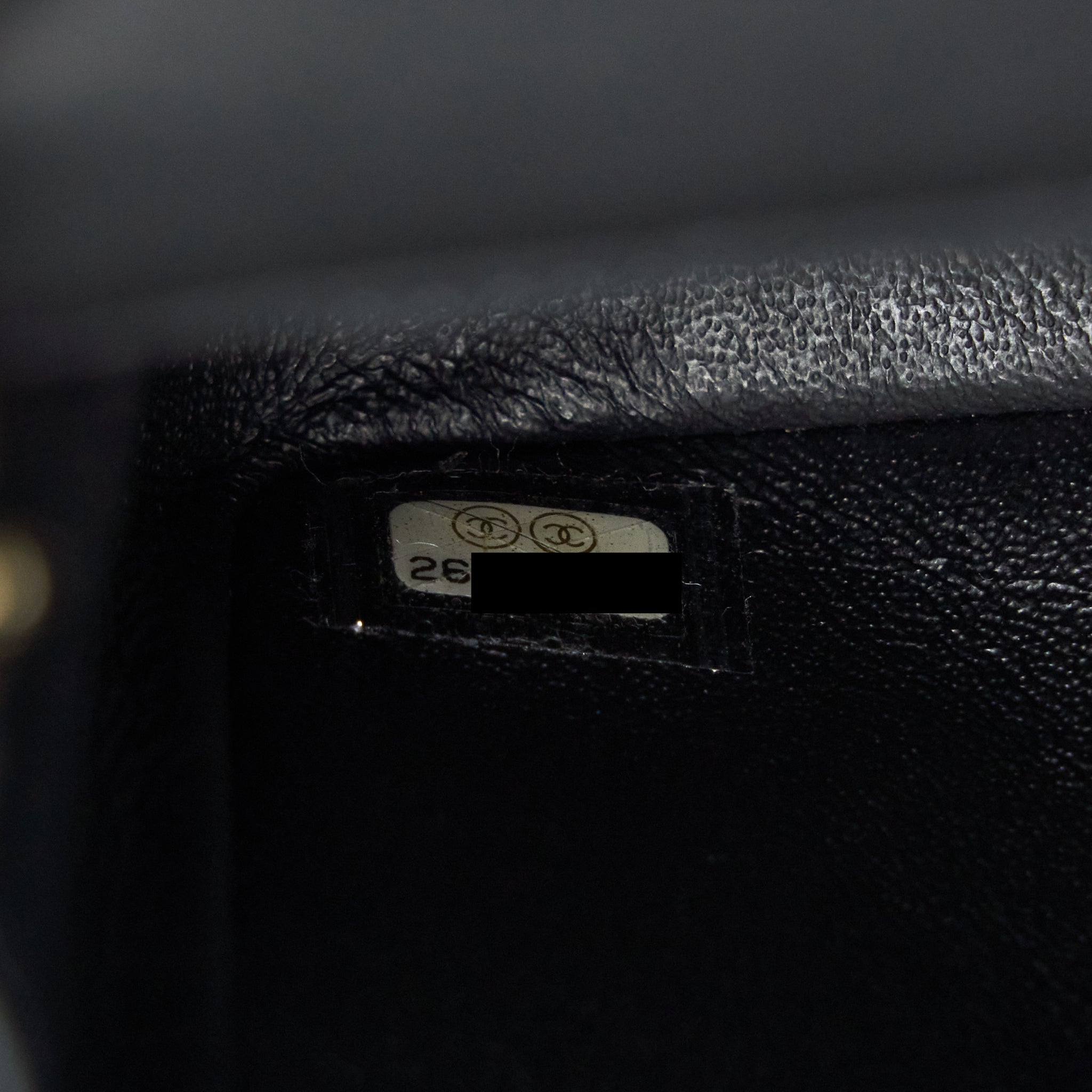 Chanel Mini Square Chevron Flap Bag Black L
