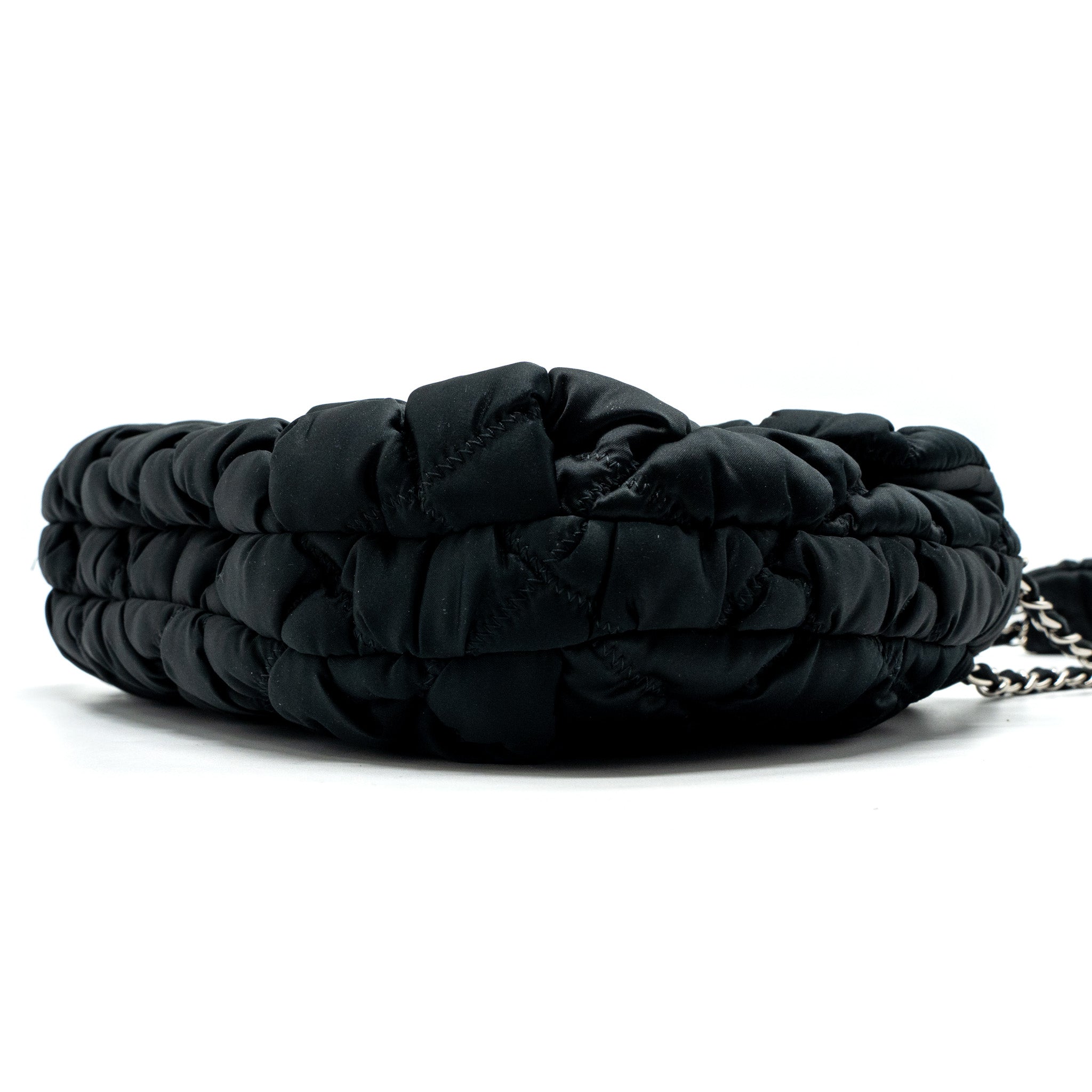 Chanel quilted flap shoulder bag nylon black