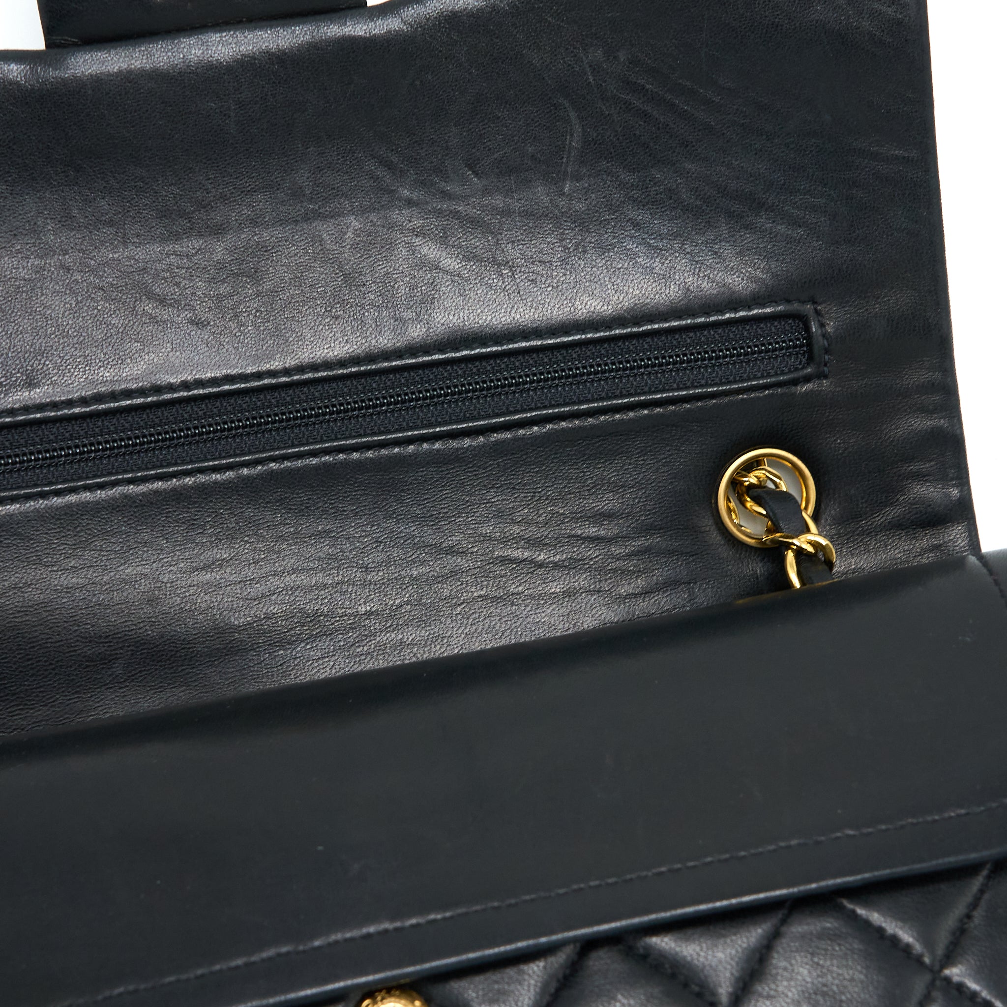 Chanel Vintage Flap Bag Lambskin Black