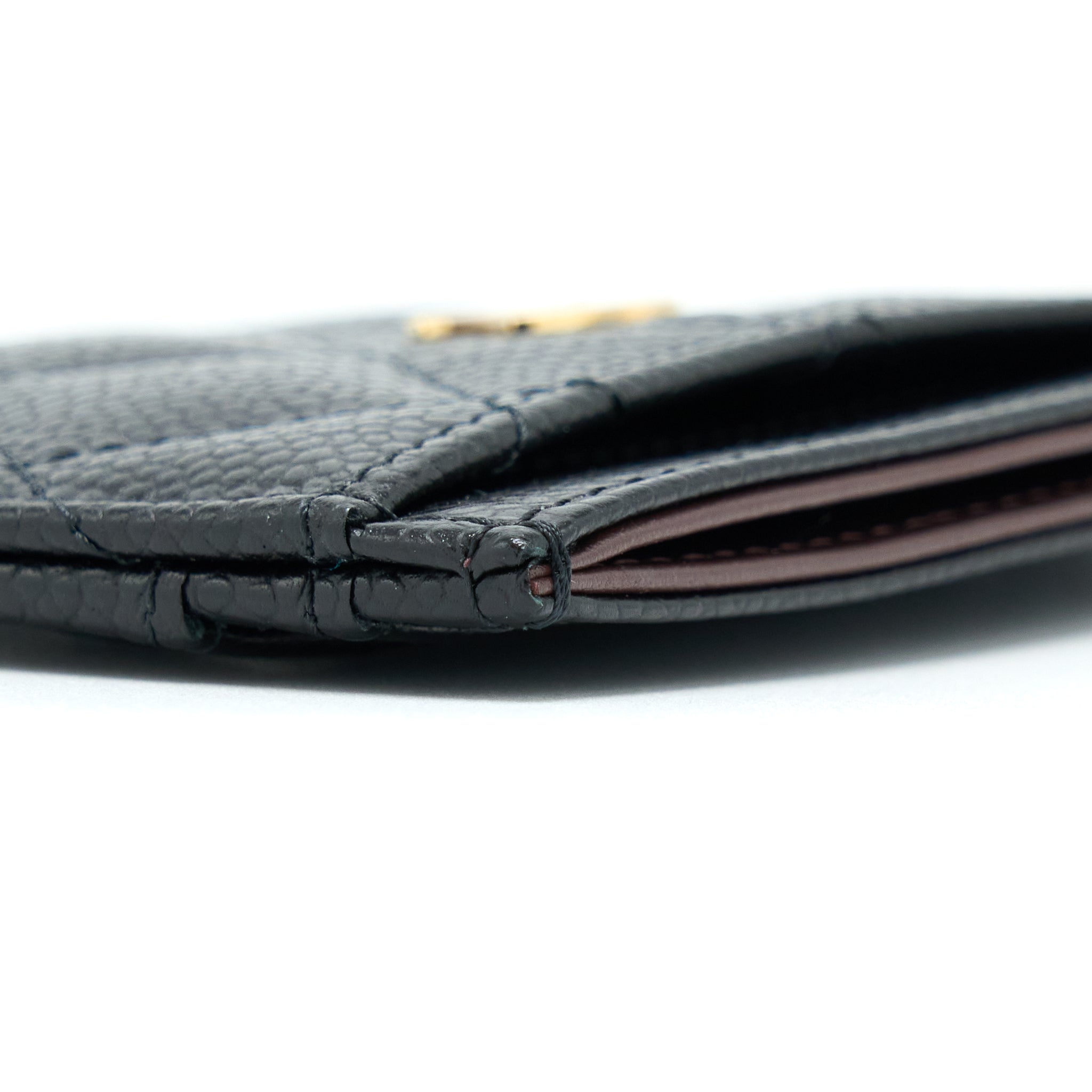 Chanel Class Quilted Card Holder Caviar Black