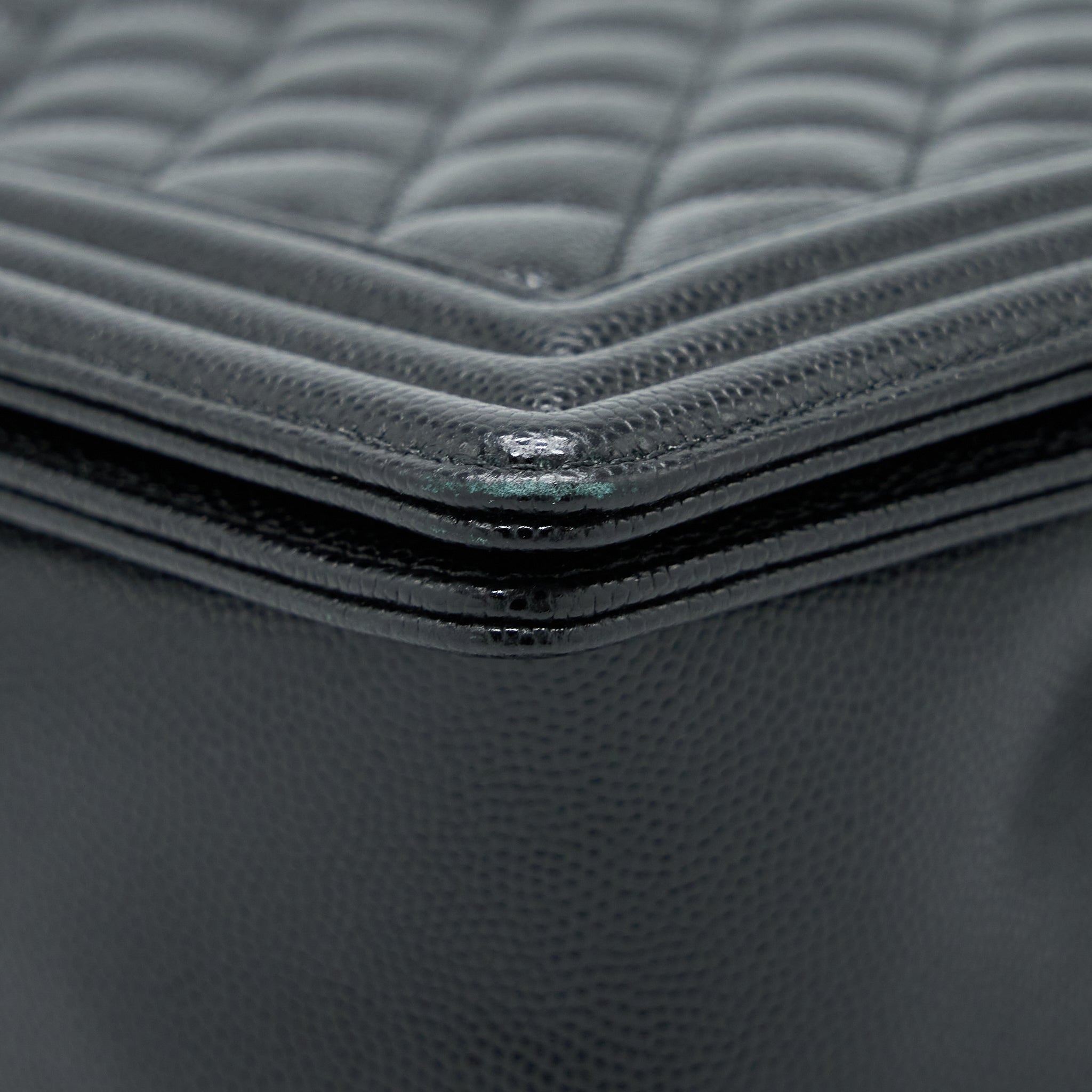 Chanel Boy Bag 28cm Caviar Black Brushed
