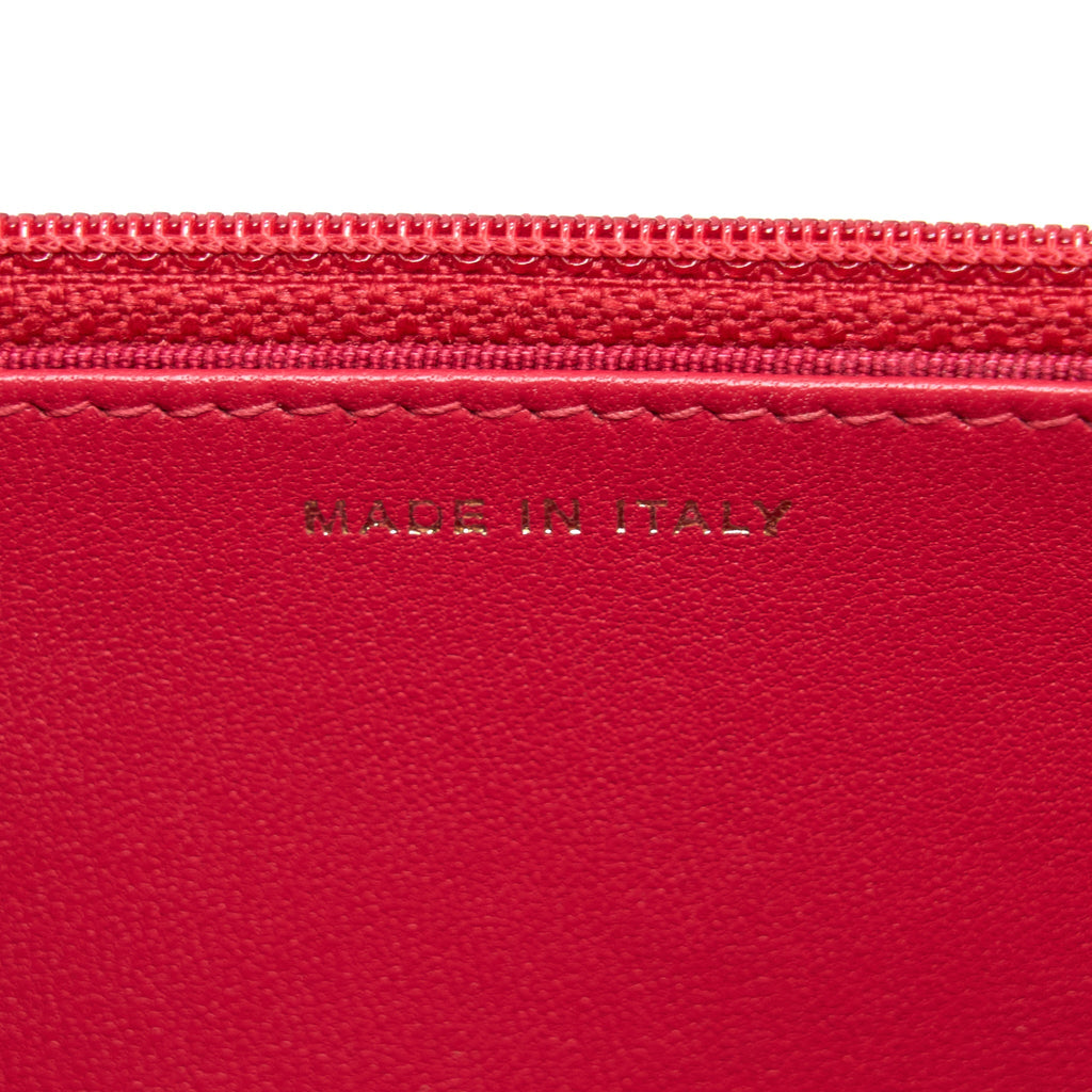 Chanel Classic Wallet On Chain Lambskin Red