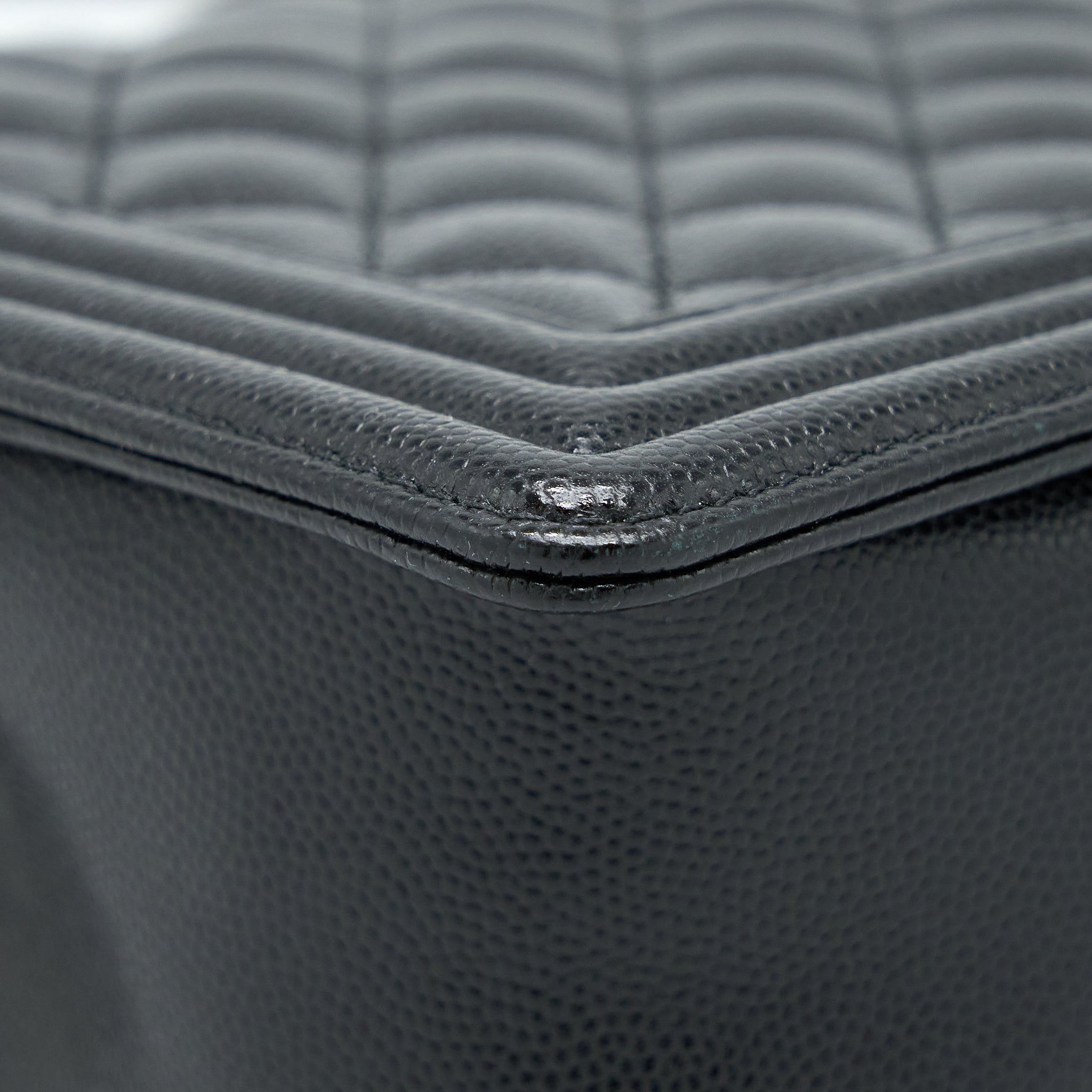 Chanel Boy Bag 28cm Caviar Black Brushed
