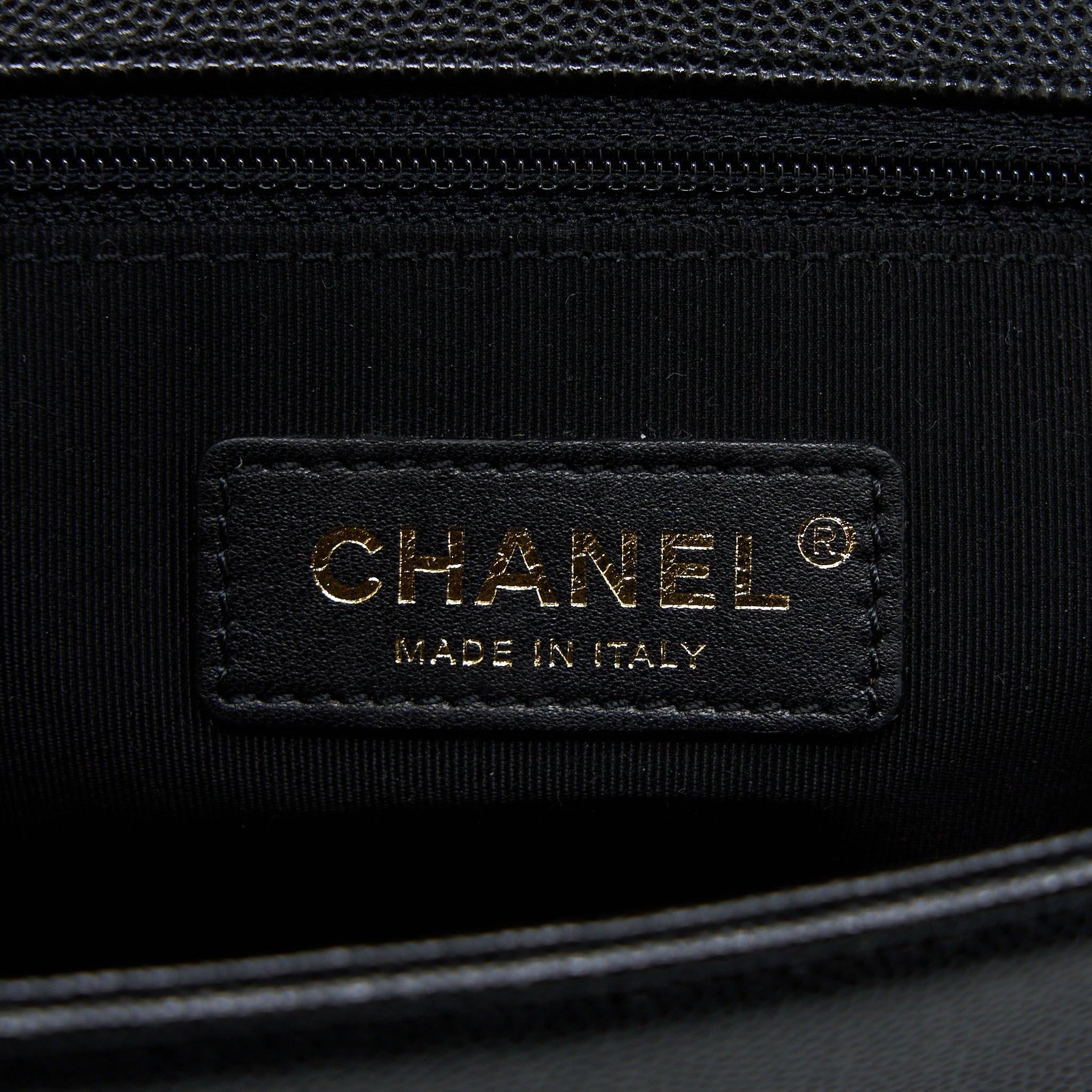 Chanel Boy Bag 28cm Caviar Black Brushed