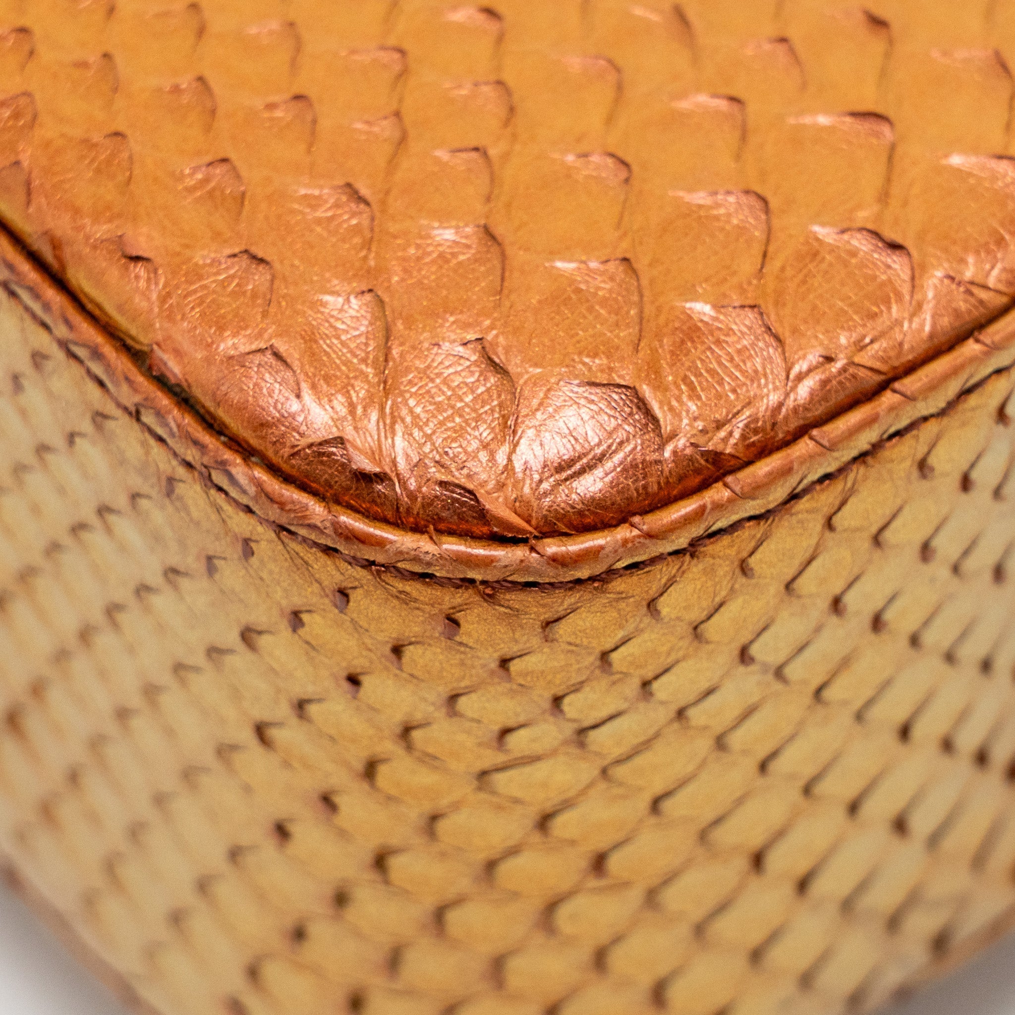 Chanel Classic double flap bag python leather orange