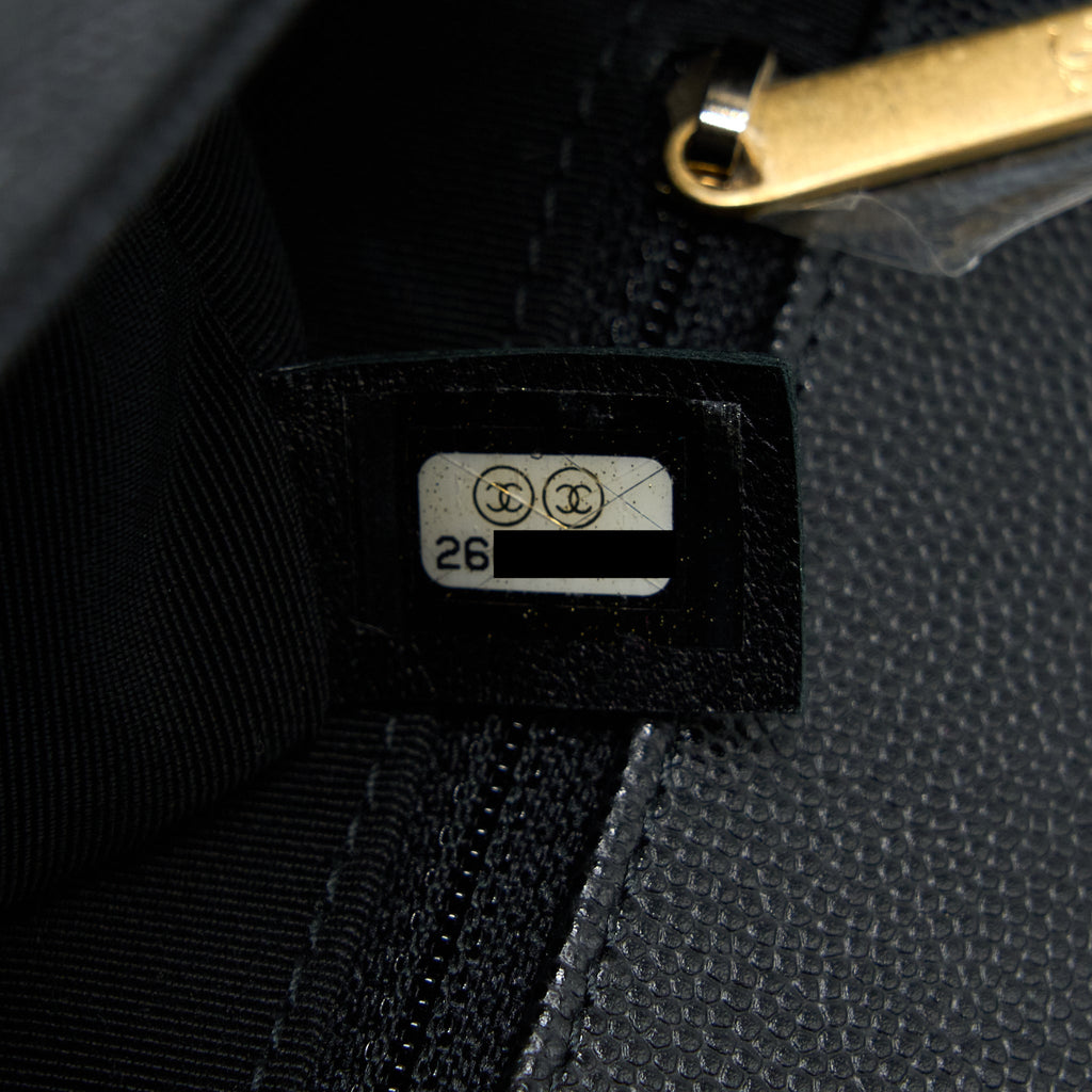 Chanel Boy Bag 28cm Caviar Black Brushed