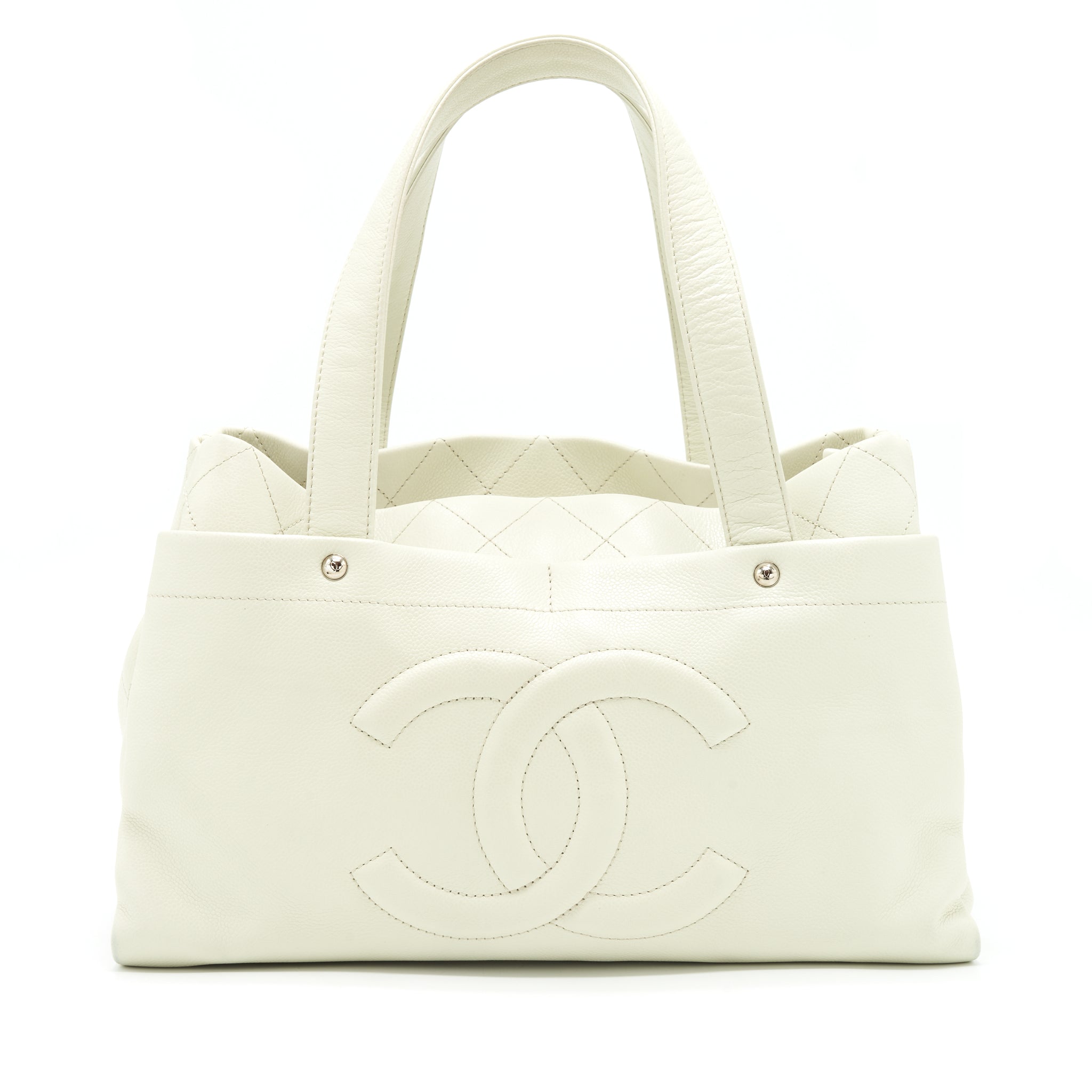 Chanel Large Shopping Tote Bag Caviar Ivory