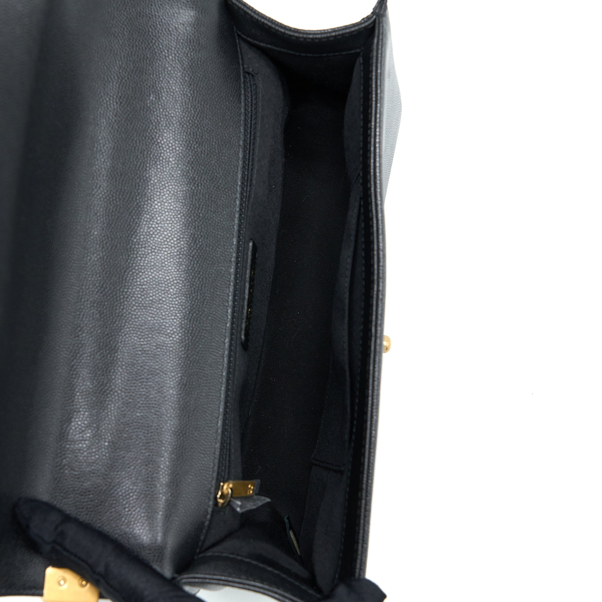Chanel Boy Bag 28cm Caviar Black Brushed
