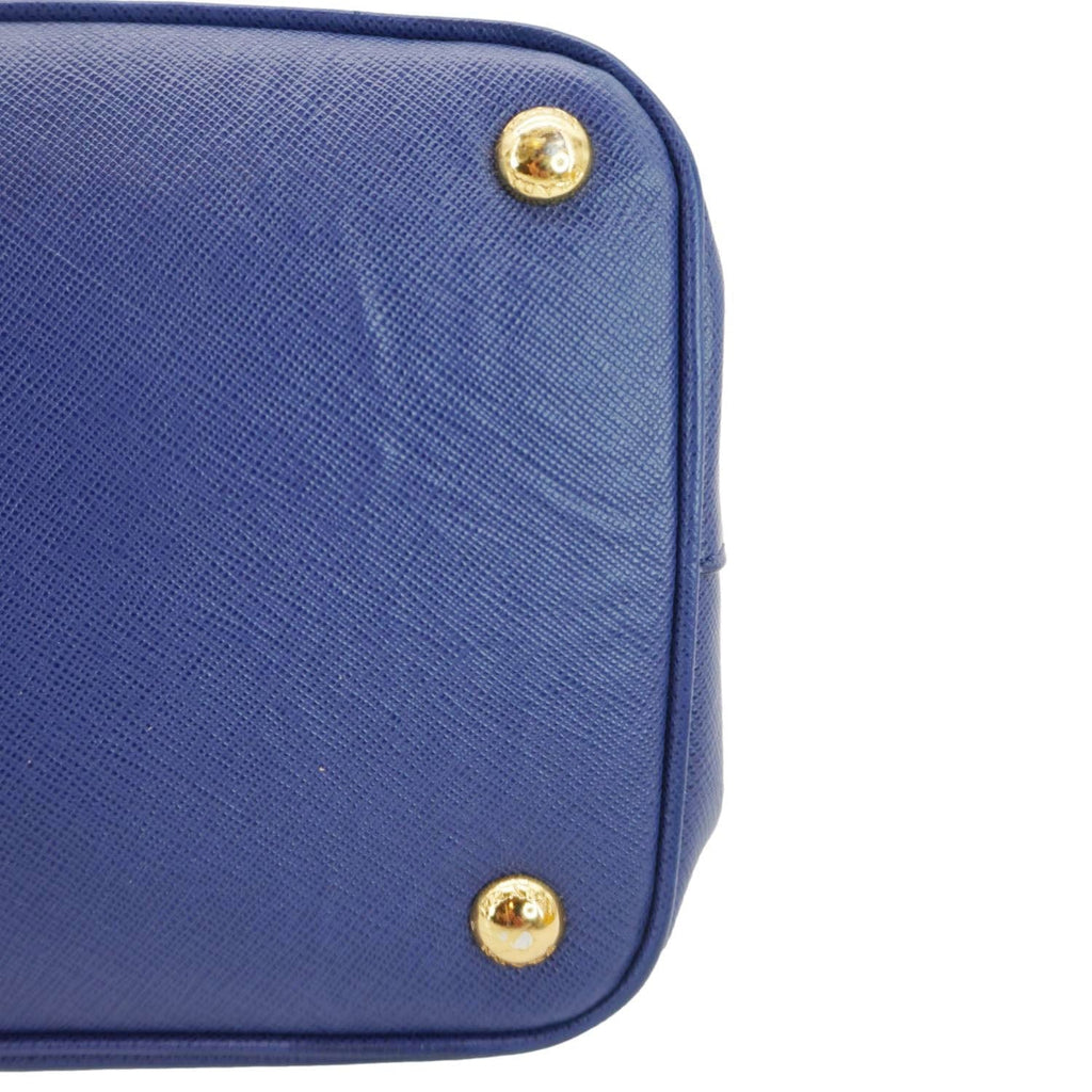 PRADA Galleria Double-Zip Large Saffiano Lux Leather Tote Bag Blue
