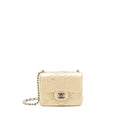Chanel Mini Square Flap Bag Python Iridescent Light Beige