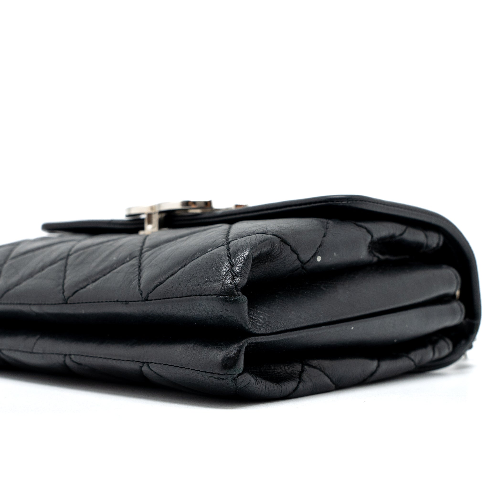 Chanel Giant CC Logo Bag Calfskin Navy
