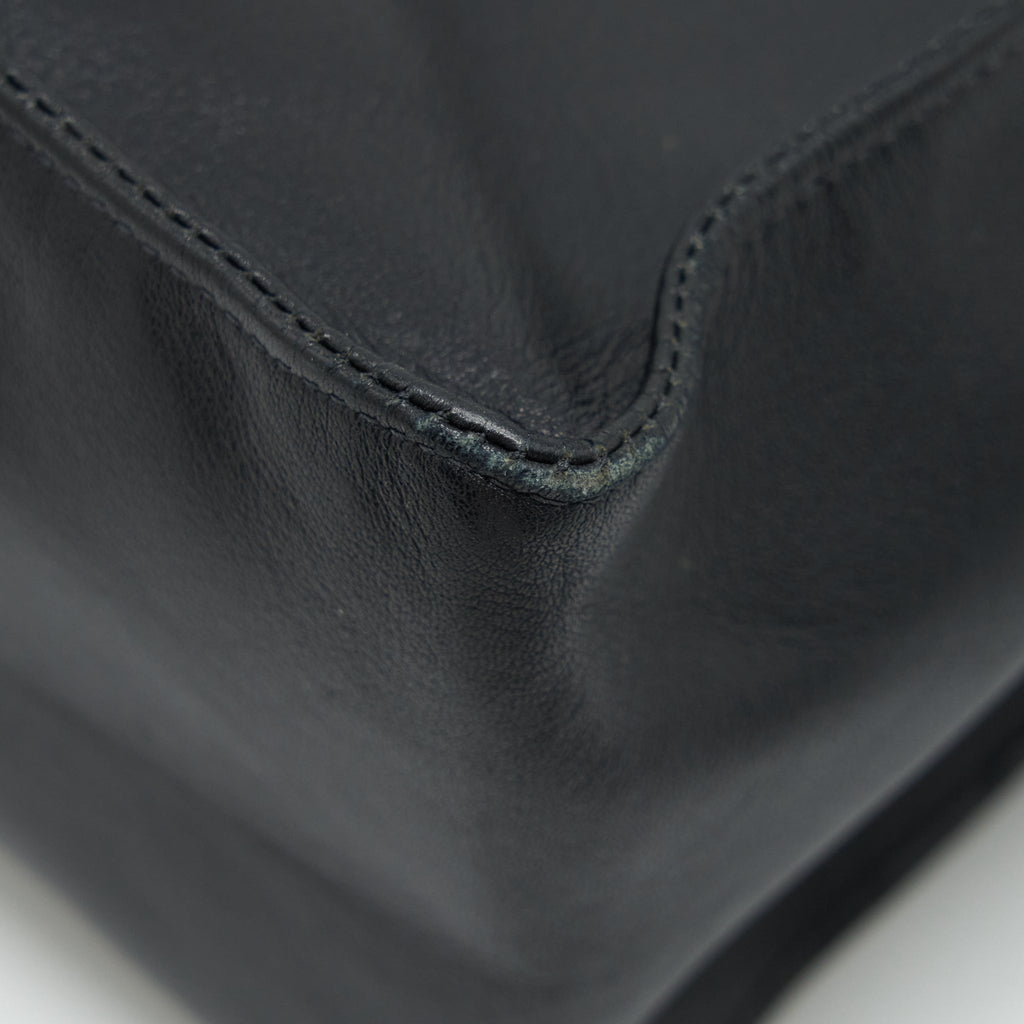 Chanel Vintage CC Timeless Shopping Tote Lambskin Black