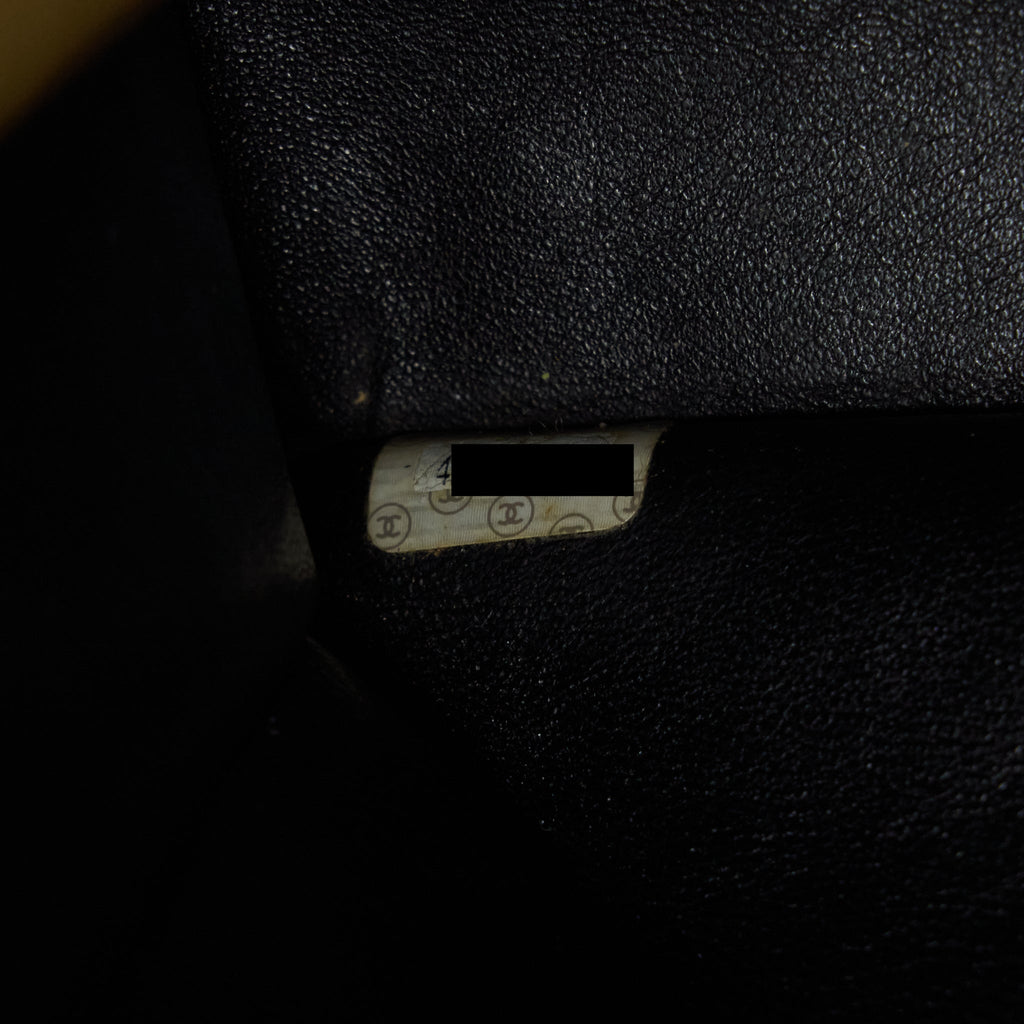 Chanel Vintage CC Timeless Shopping Tote Lambskin Black