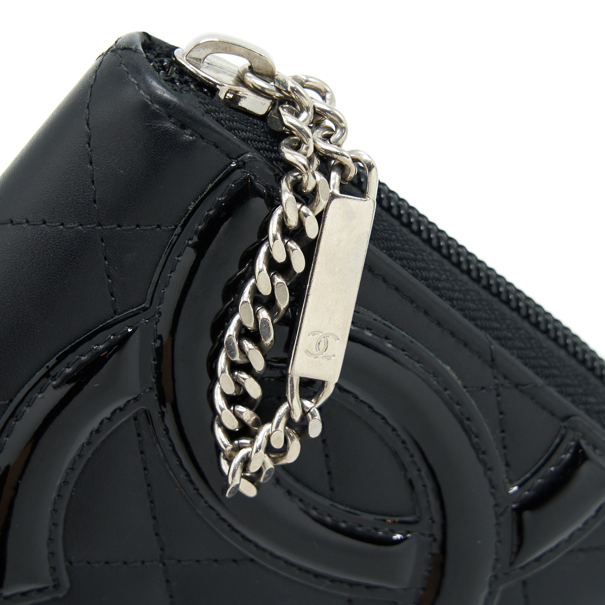 Chanel Cambon Long Zipper Wallet Calfskin Black/Pink