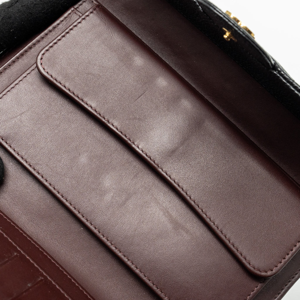 Chanel Classic flap long wallet Caviar black