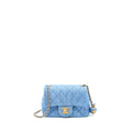 Chanel Pearl Crush Mini Square Flap Bag Denim  (Microchip)