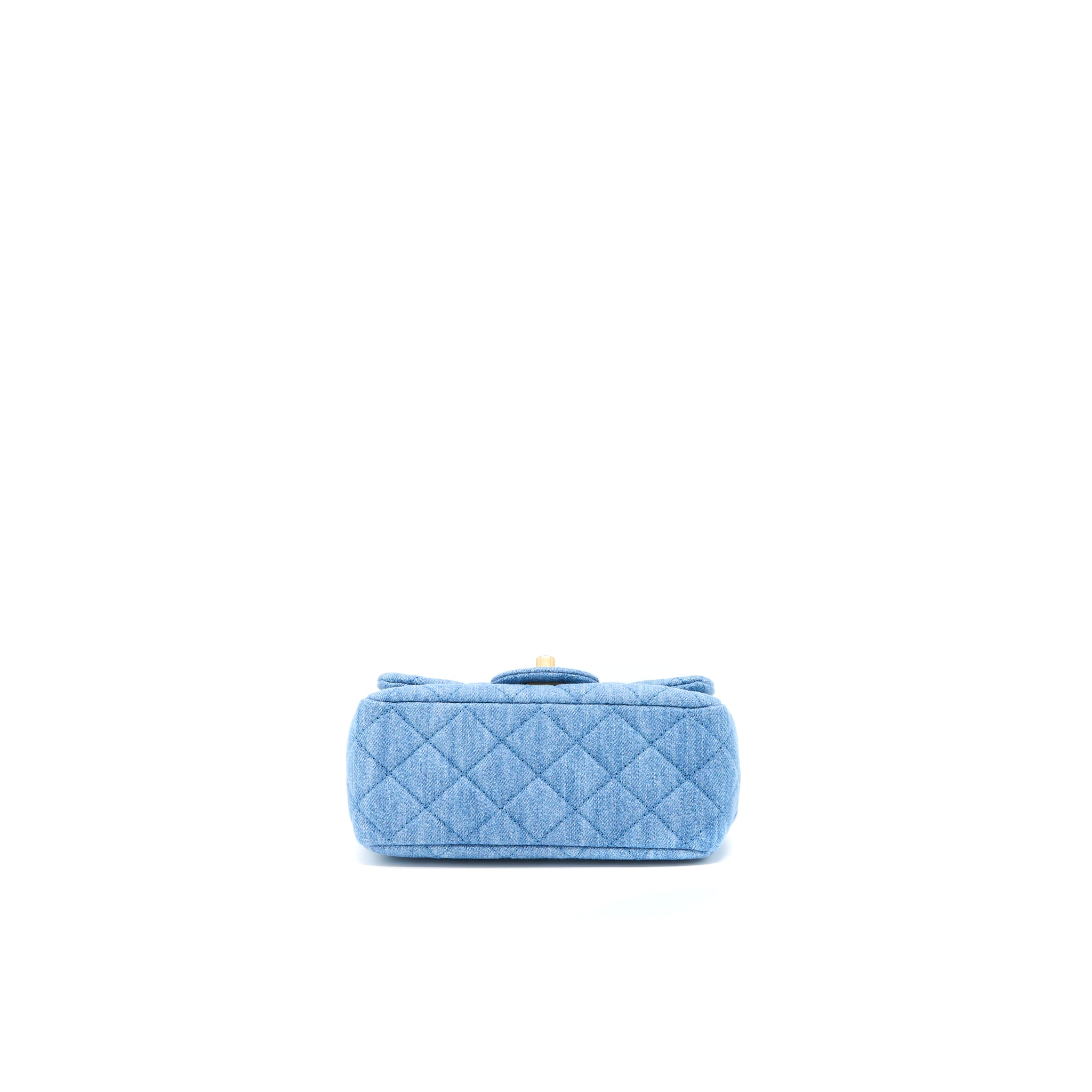 Chanel Pearl Crush Mini Square Flap Bag Denim  (Microchip)