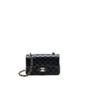 Chanel Mini Rectangular Flap Bag Lambskin Black L (Microchip)