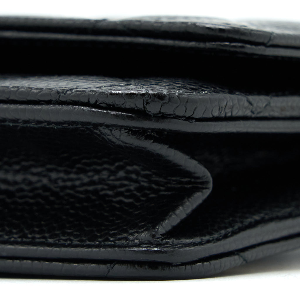 Chanel Classic Wallet On Chain Caviar Black  (Microchip)