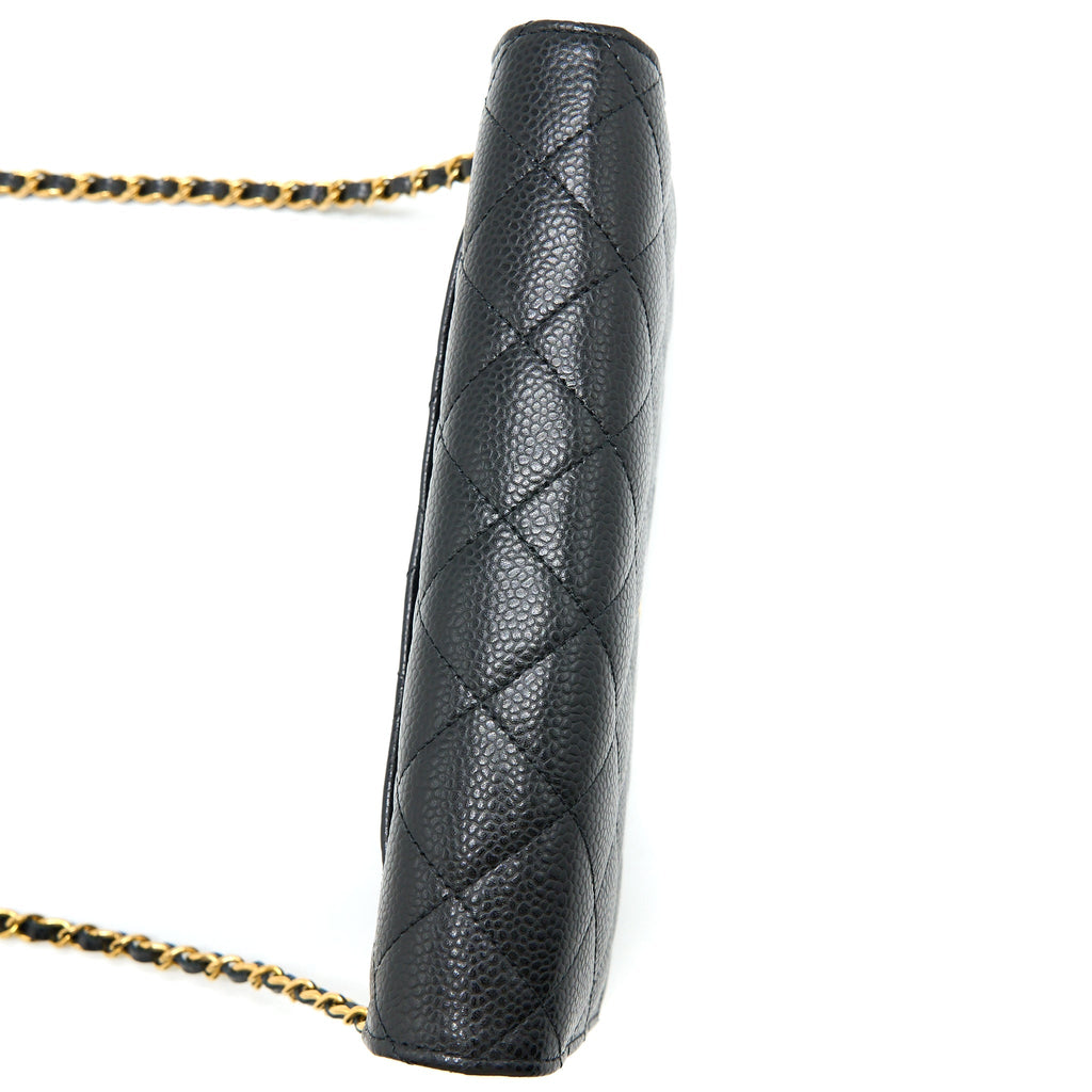 Chanel Classic Wallet On Chain Caviar Black  (Microchip)