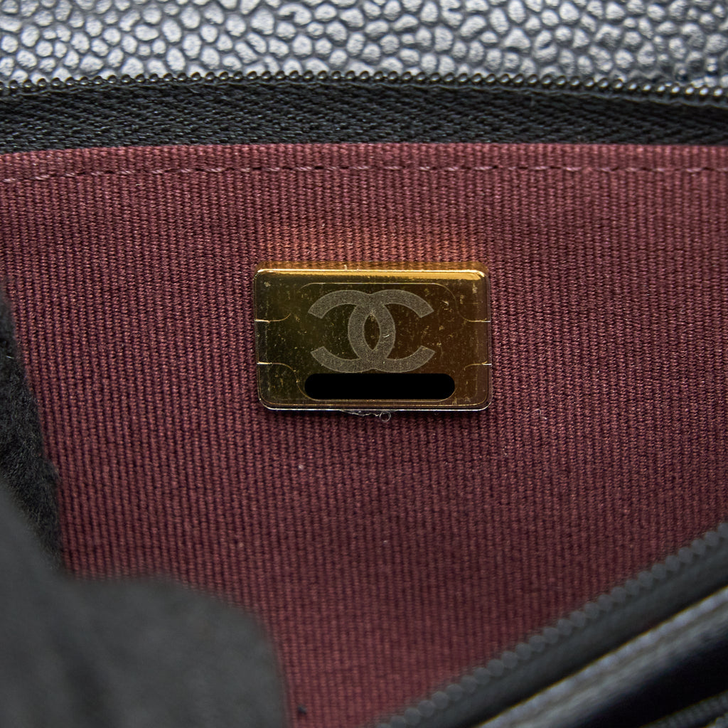Chanel Classic Wallet On Chain Caviar Black  (Microchip)