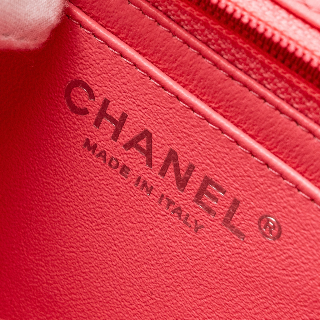 Chanel Mini Square Flap Bag Patent Pink