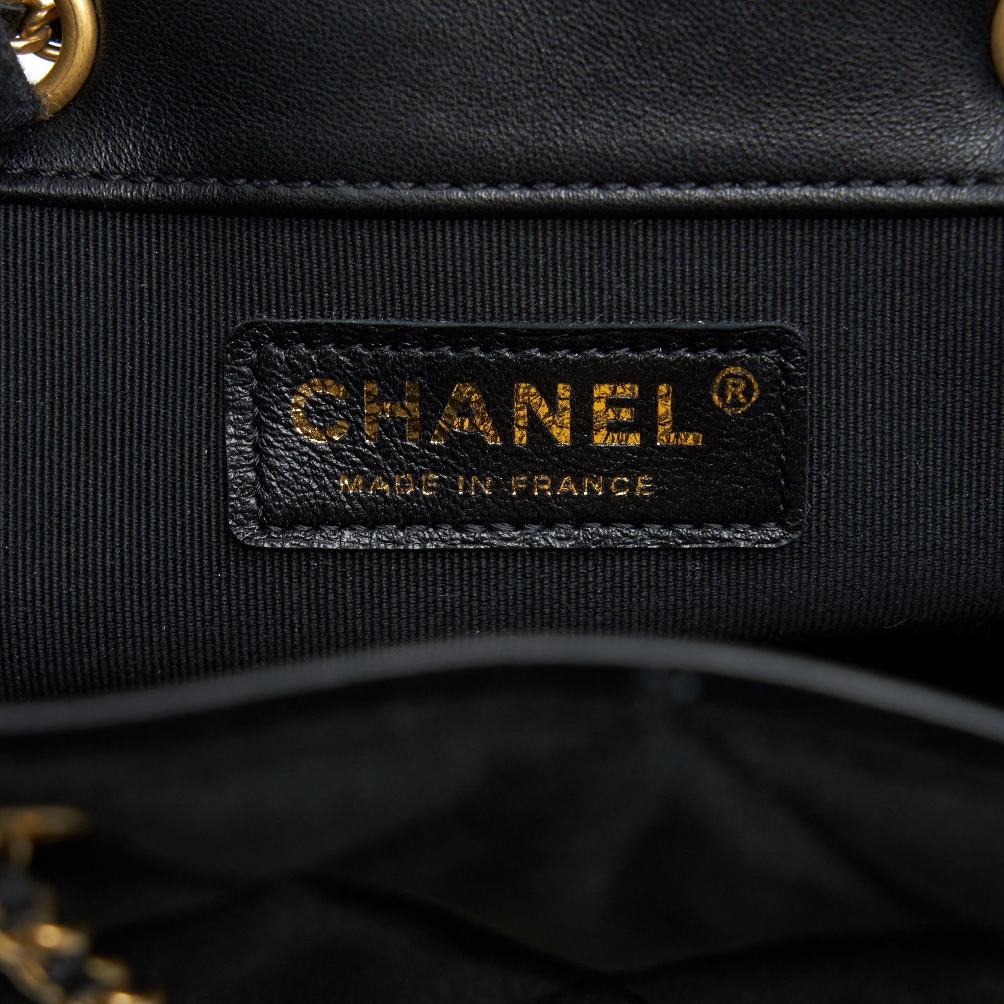 Chanel Bucket Bag Velvet Black