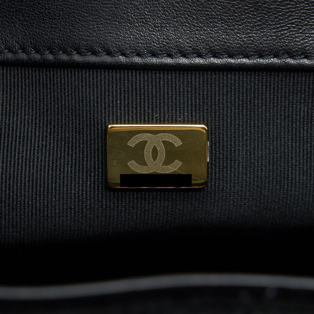 Chanel Bucket Bag Velvet Black