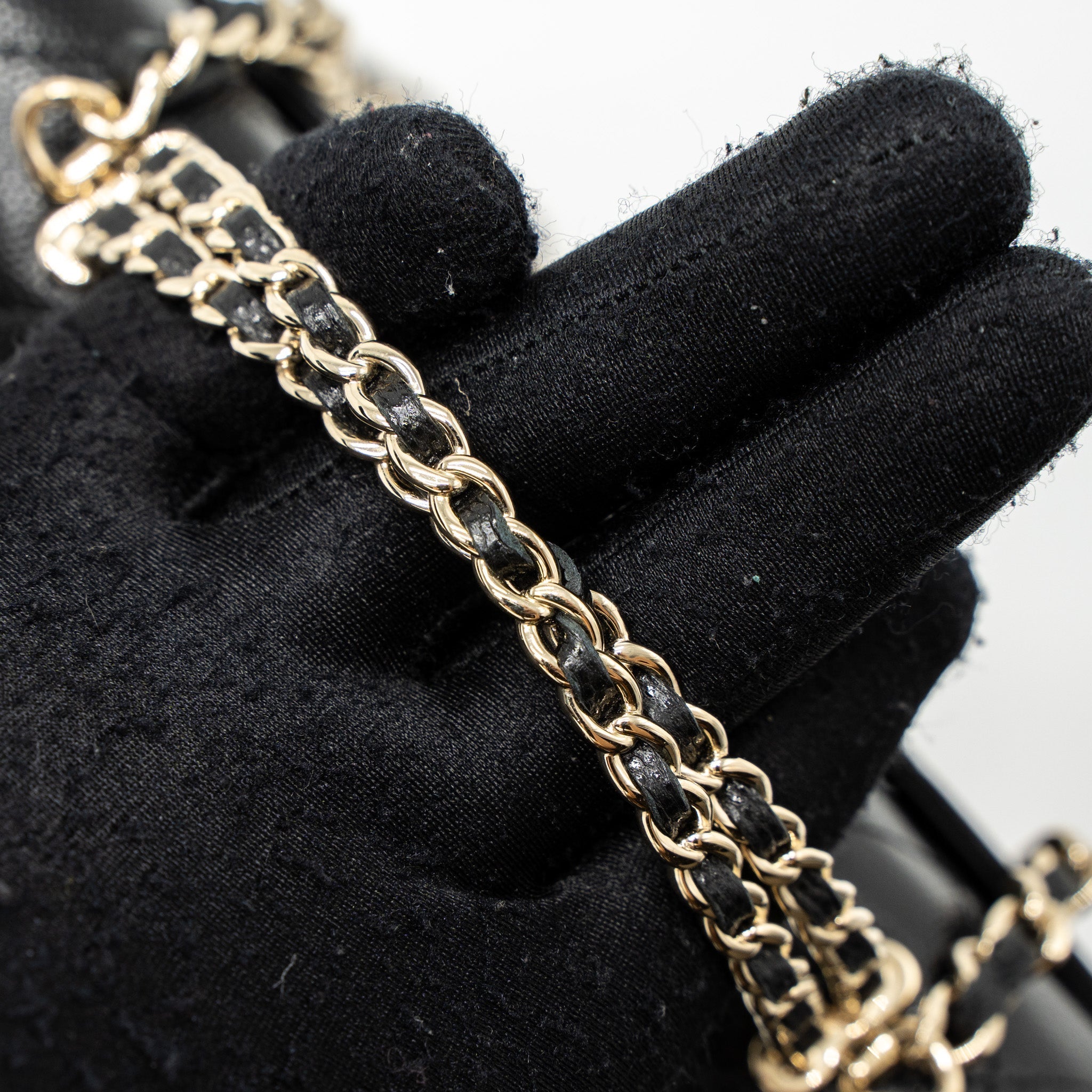 Chanel 23P Top Handle Mini Flap Bag Caviar Black L (Mcrochip)