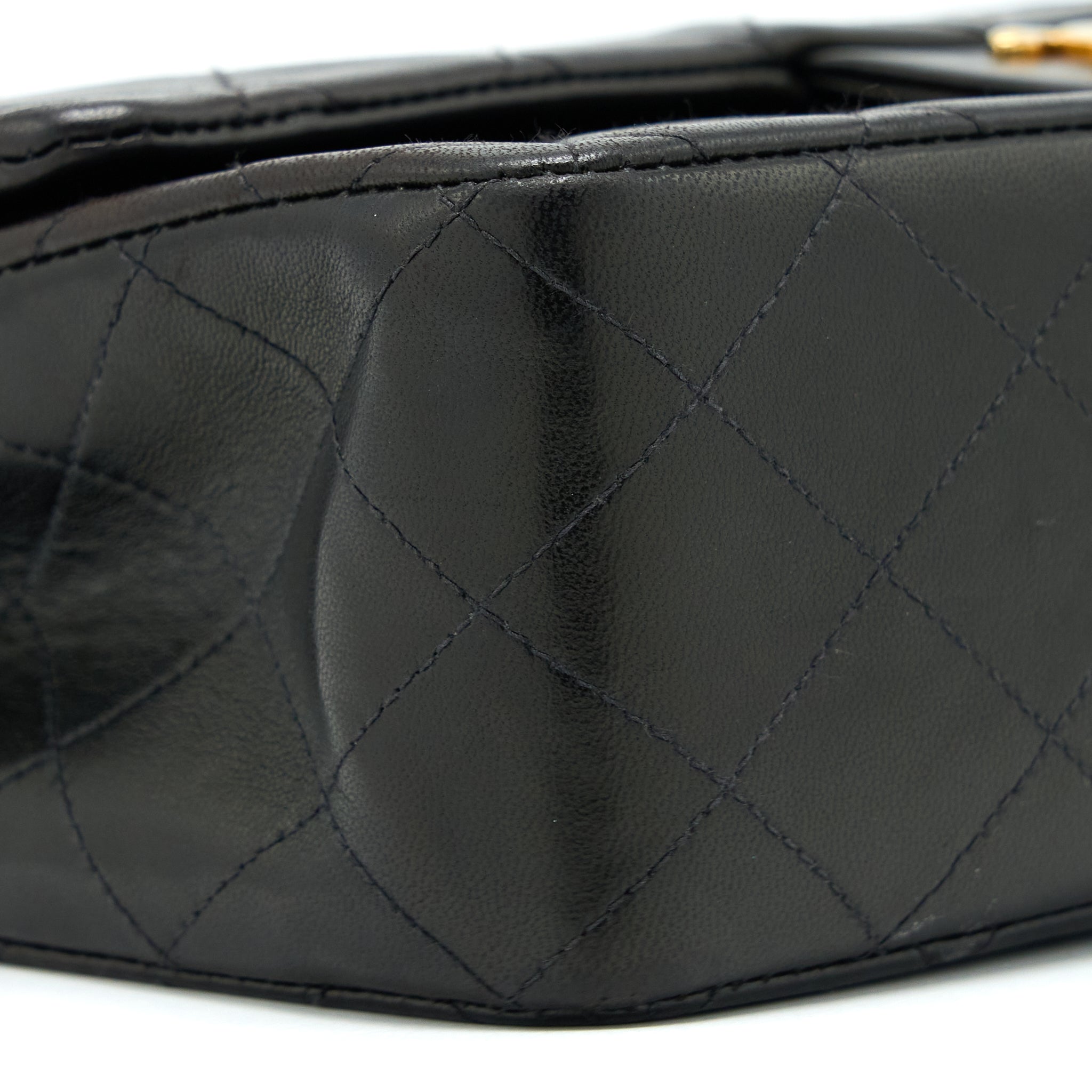 Chanel Vintage Classic Double Flap Bag Lambskin Black