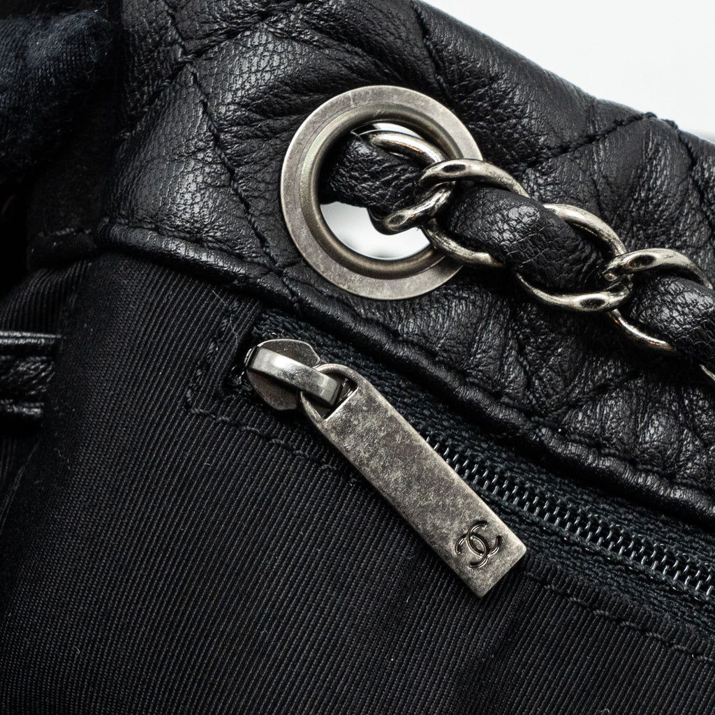 Chanel Bucket Bag Goatskin/Sue Calfskin Black
