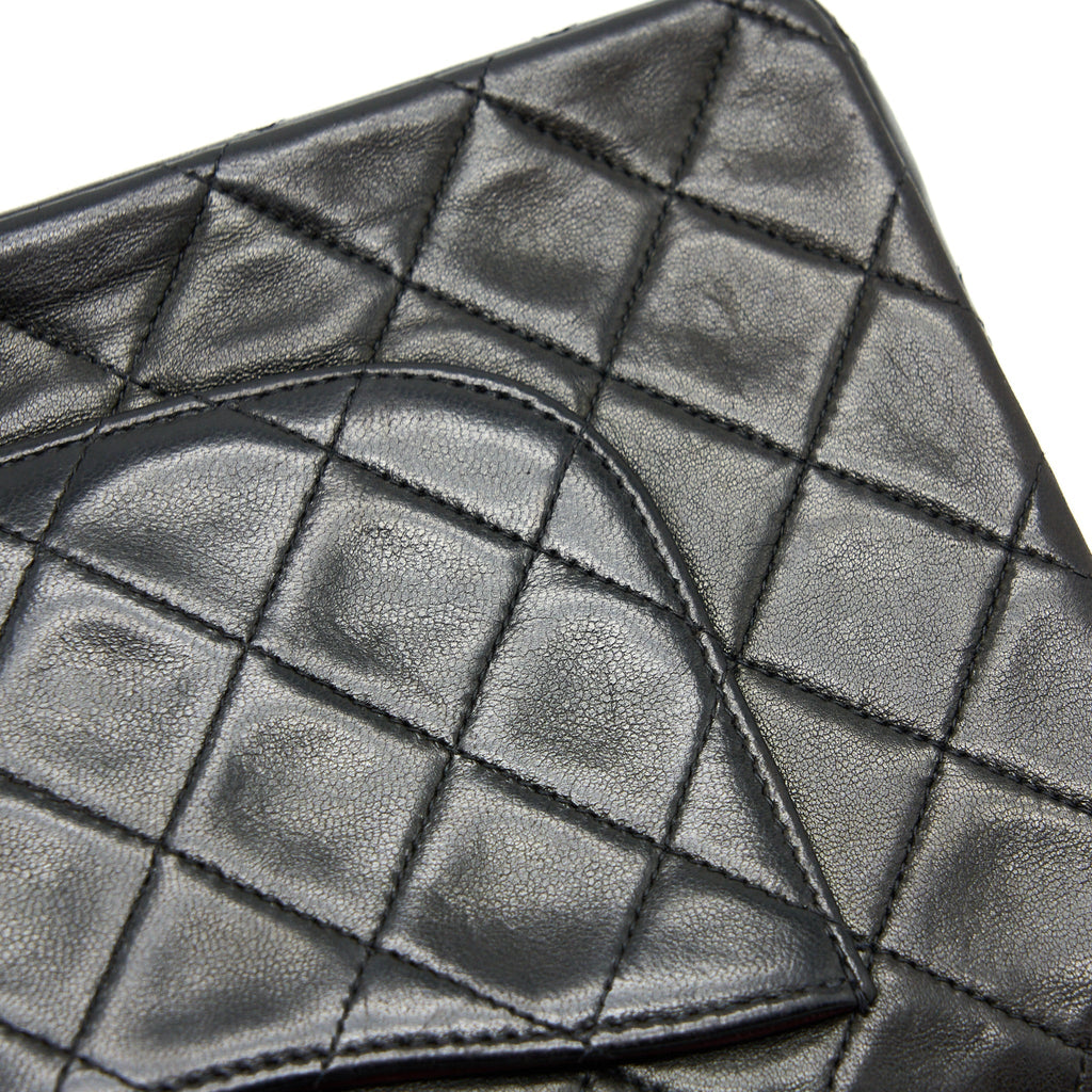 Chanel Vintage Classic Double Flap Bag Lambskin Black