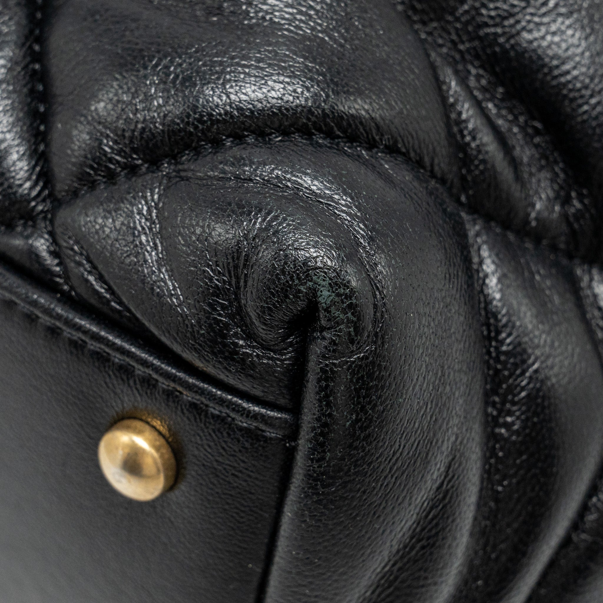 Chanel New York Bowling Bag Quilted Lambskin Black