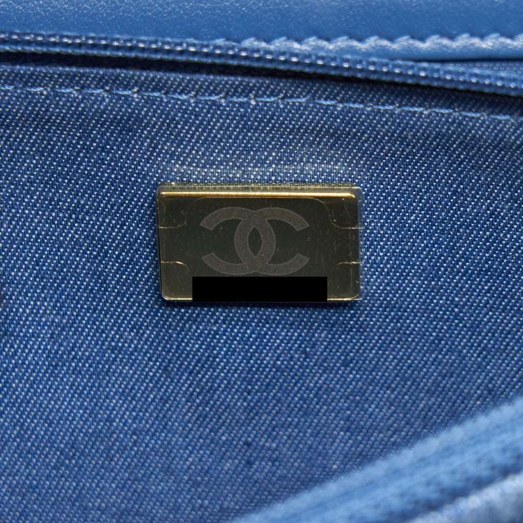 Chanel Pearl Crush Wallet On Chain Denim Blue