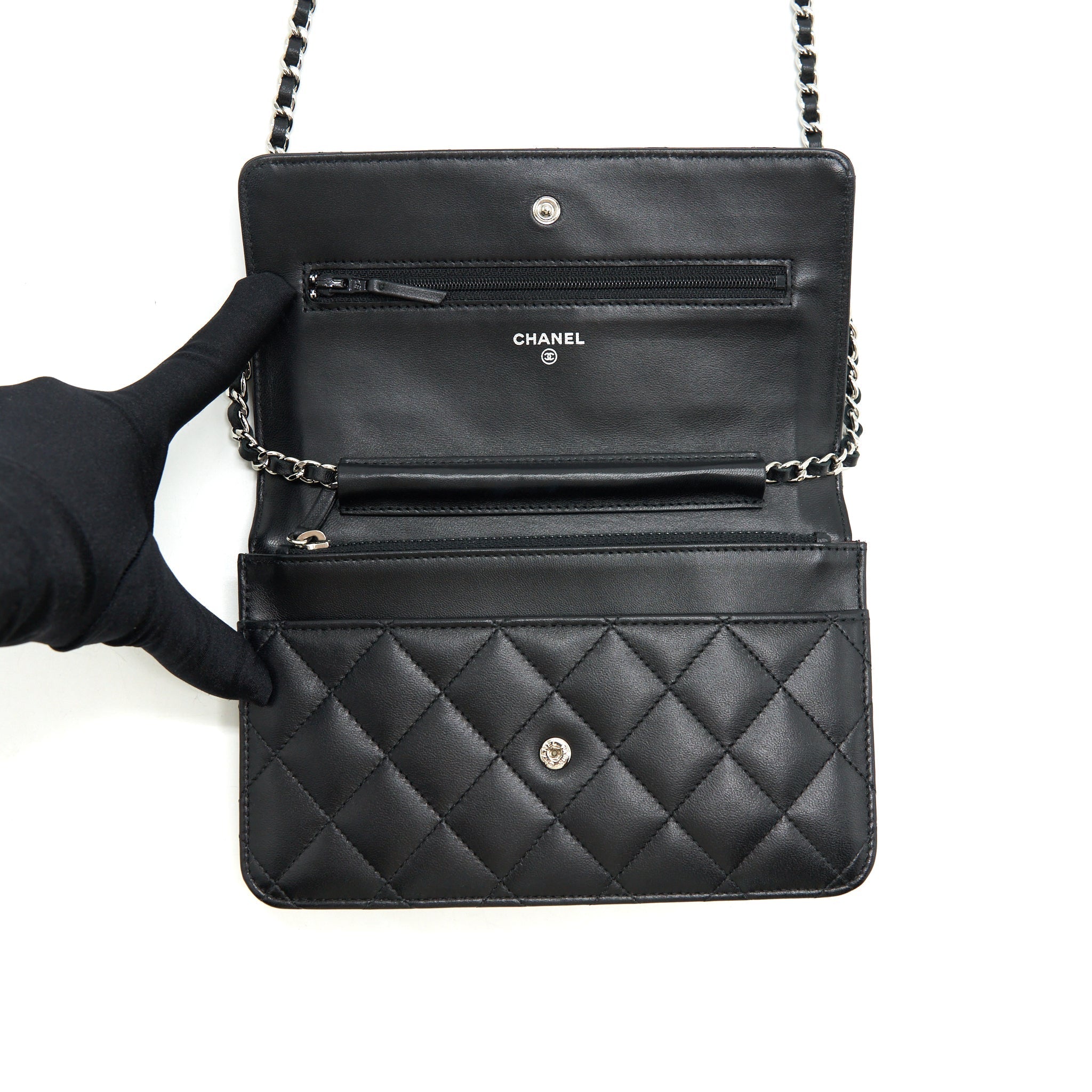 Chanel Classic Wallet On Chain Lambskin Black