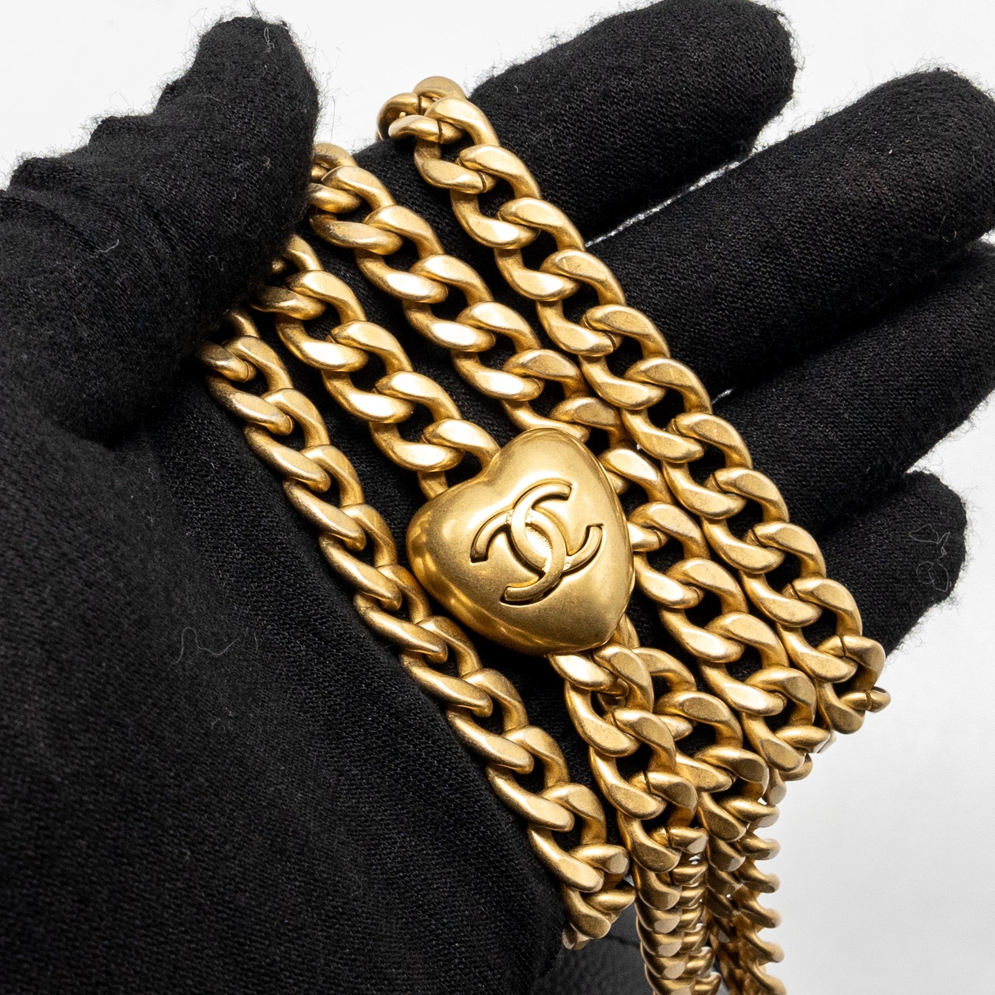 Chanel Coco Love Mini Flap Bag Adjustable Chain Caviar black  (microchip)