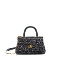 Chanel small tweed coco handle 24cm black